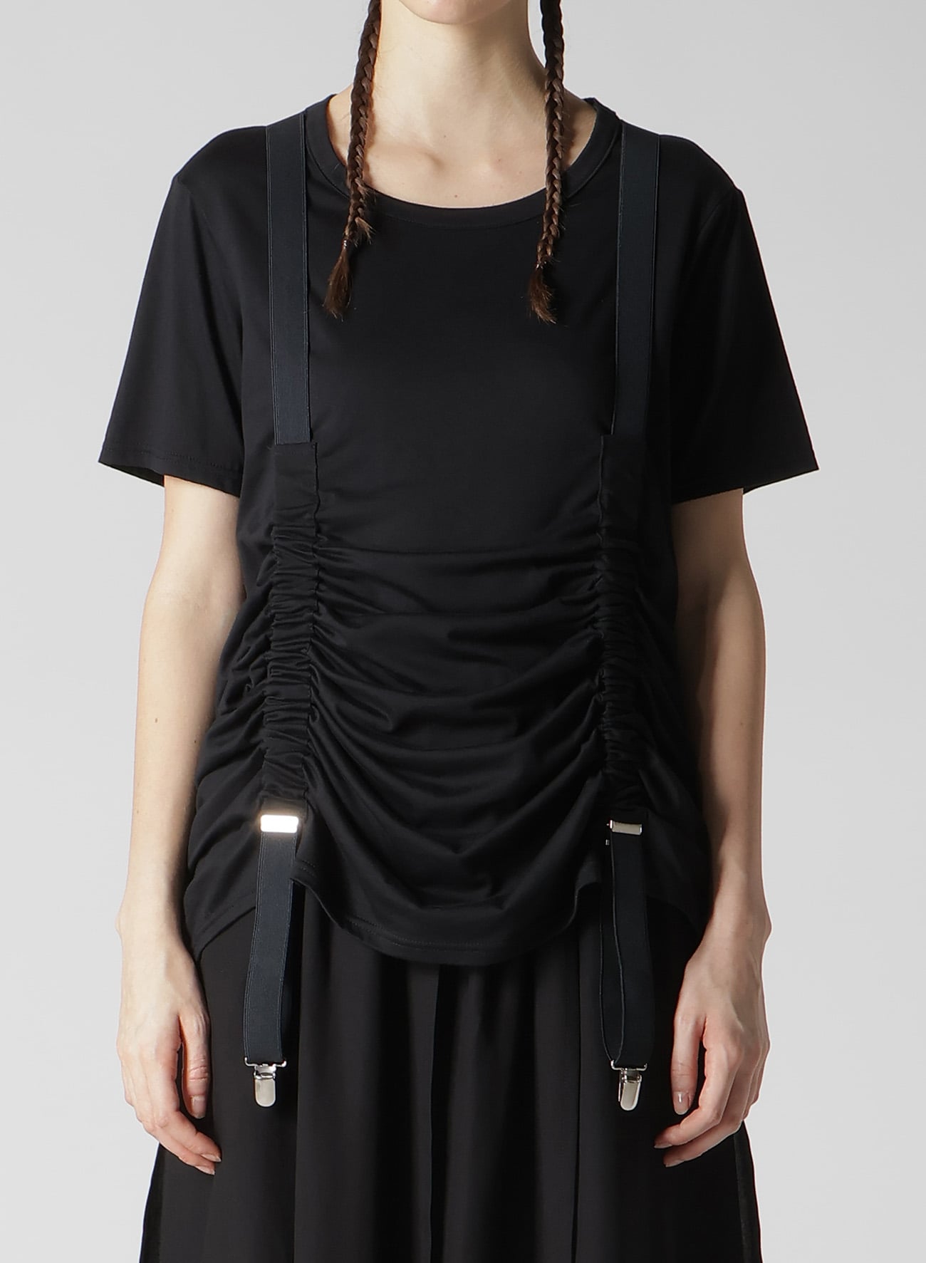 PLAIN STITCH SUSPENDER T-SHIRT