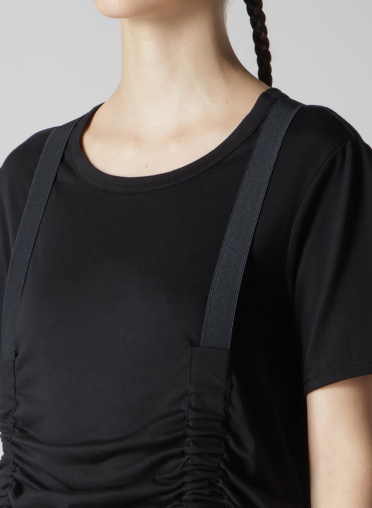 PLAIN STITCH SUSPENDER T-SHIRT