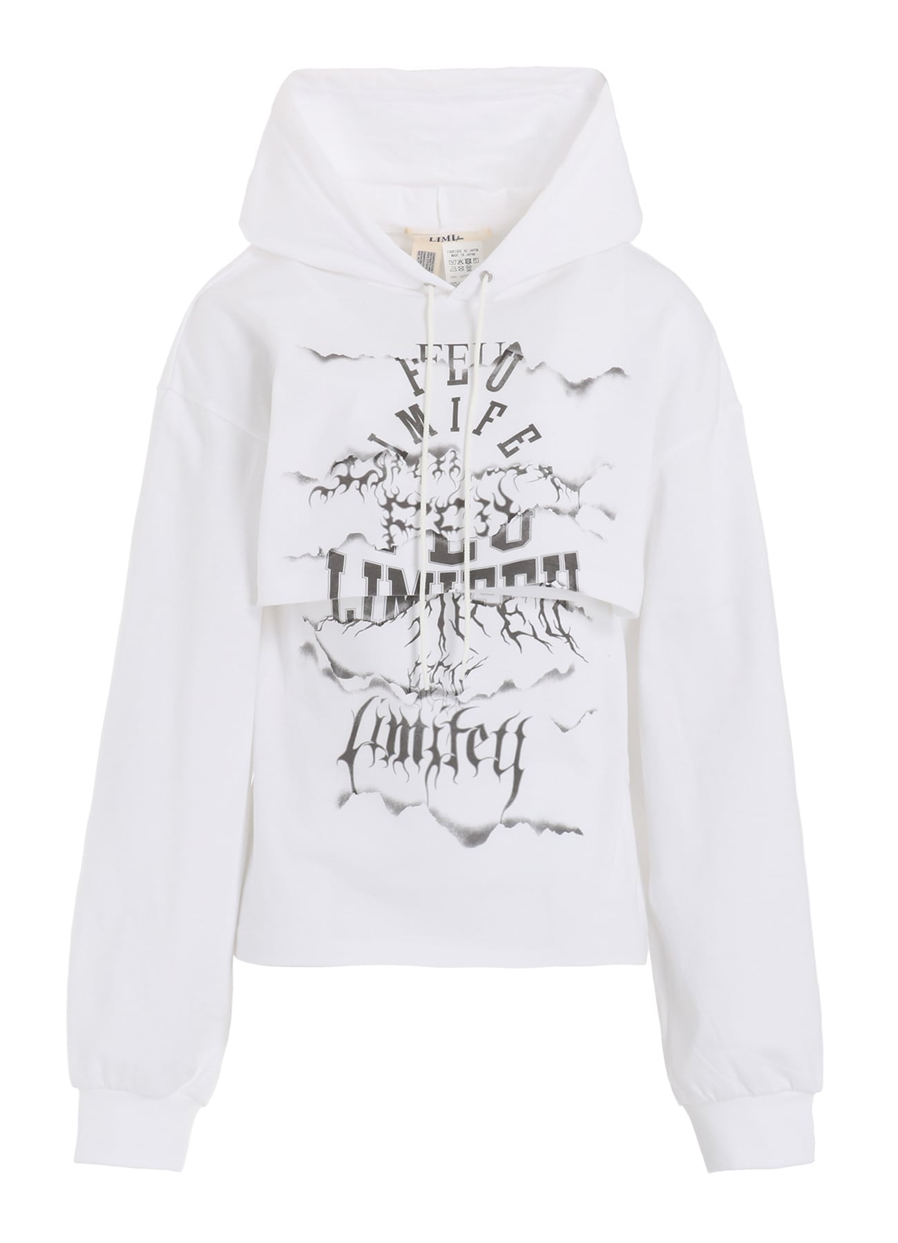 LOGO COLLAGE PRINTED LAYERED SEPARATE HOODIE