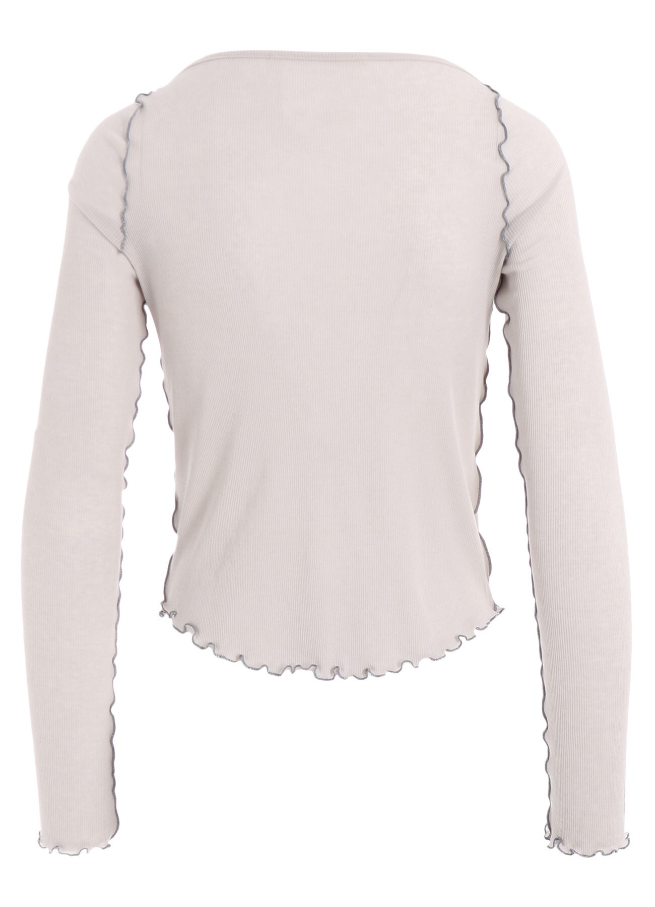 RIB STITCH CARDIGAN WITH RIBBON