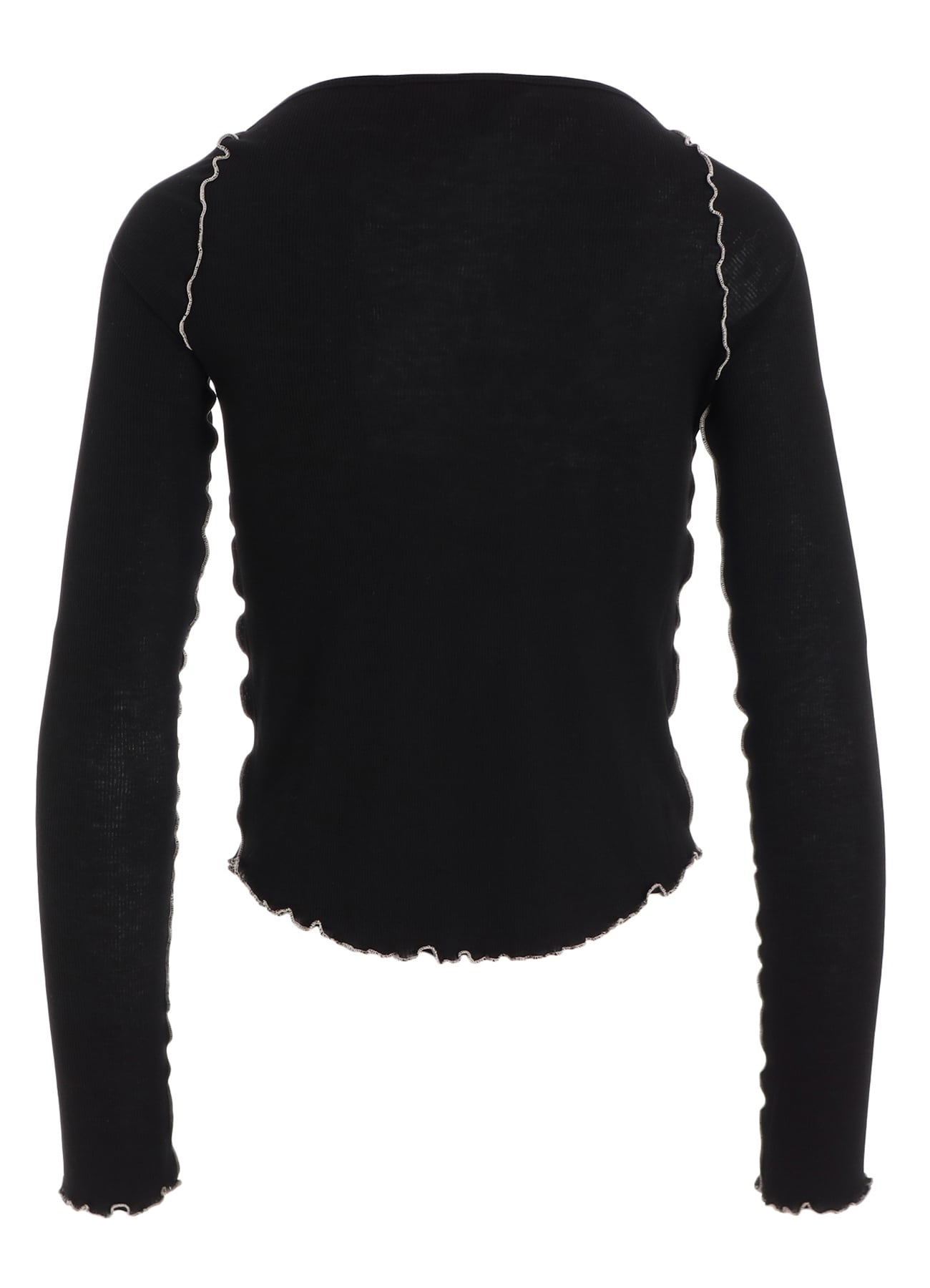 RIB STITCH CARDIGAN WITH RIBBON