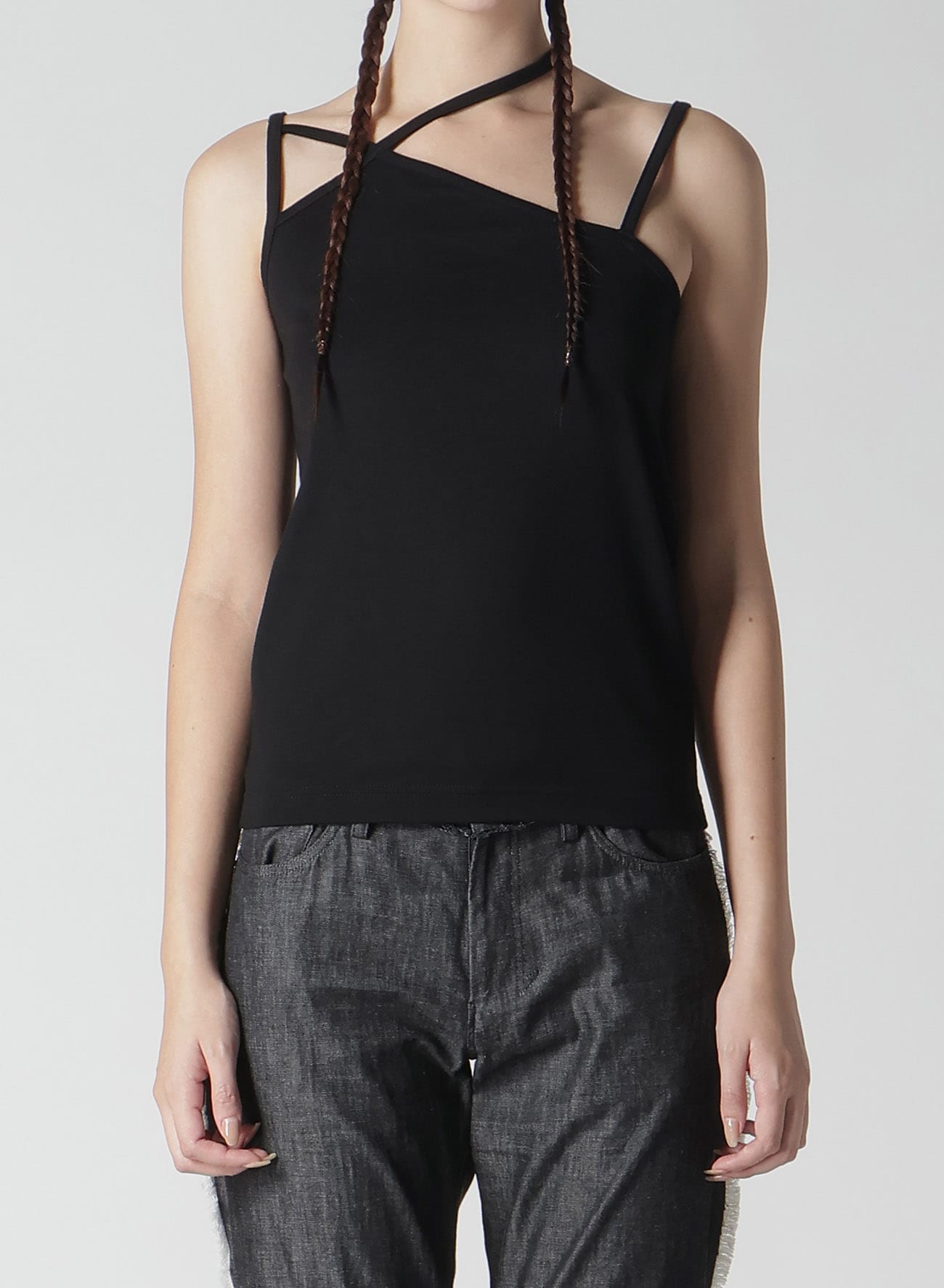 PLAIN STITCH STRING DETAIL CAMISOLE