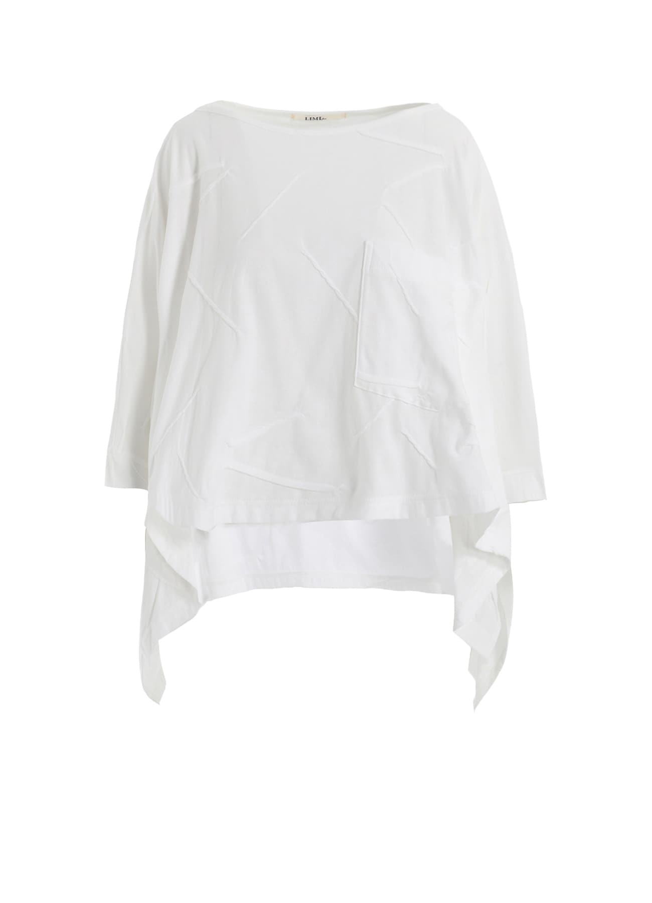 TUCK JACQUARD BIG SQUARE T-SHIRT