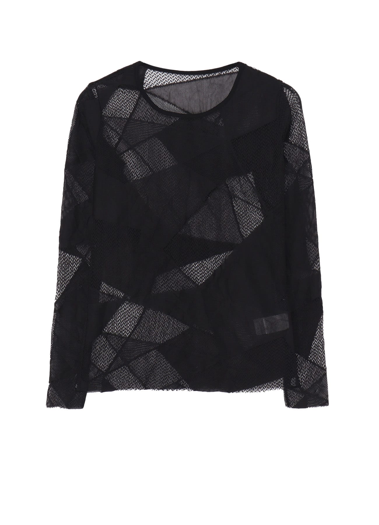 GEOMETRIC NET SLIM LONG SLEEVE T-SHIRT