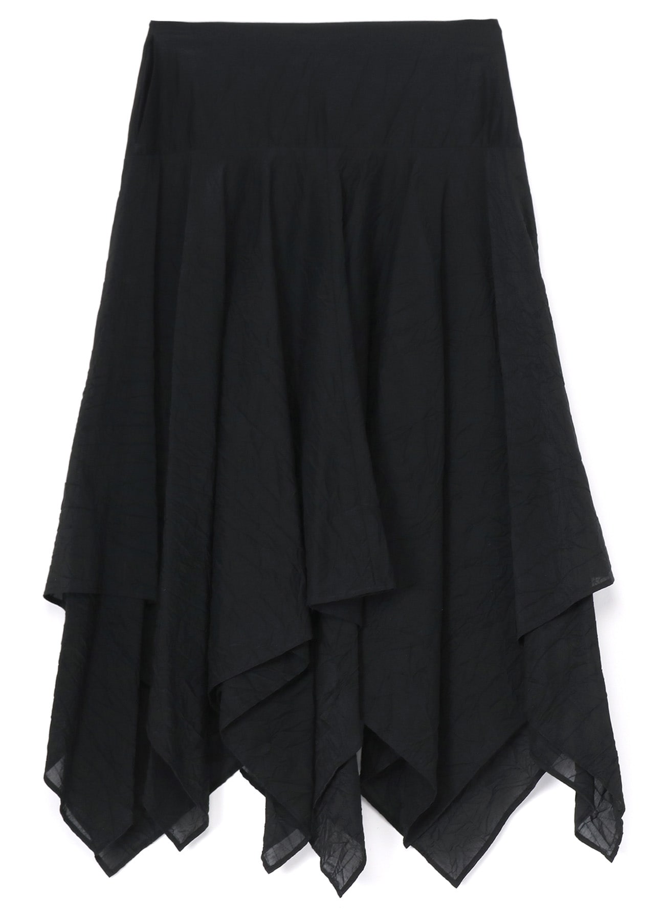 COTTON/SILK WASHED LAWN TIED SKIRT(S Black): LIMI feu｜THE SHOP 