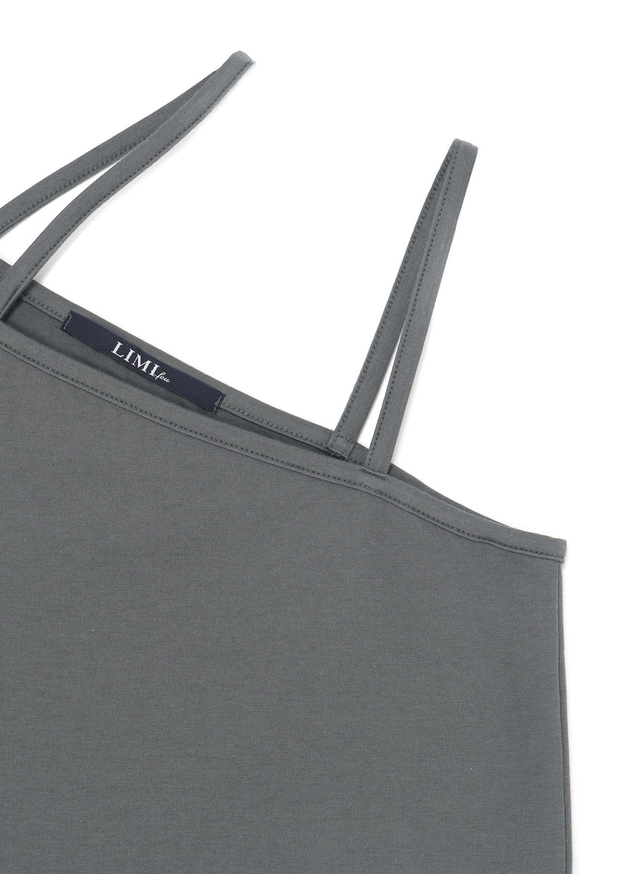 60/2 COTTON JERSEY SHOULDER STRING CAMISOLE(S Gray): LIMI feu｜THE 