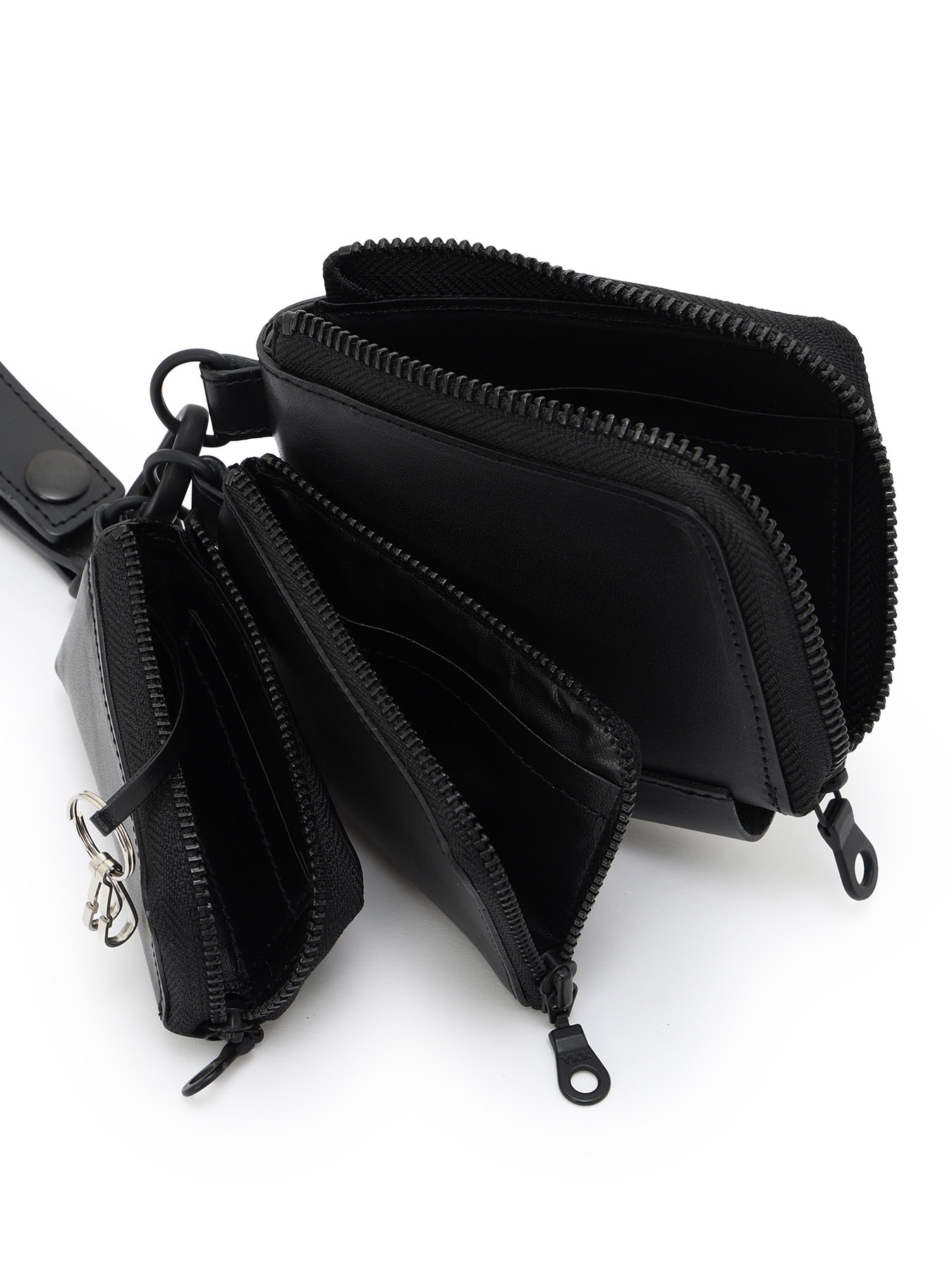 MATTE STEER LEATHER  3LAYERS POUCH