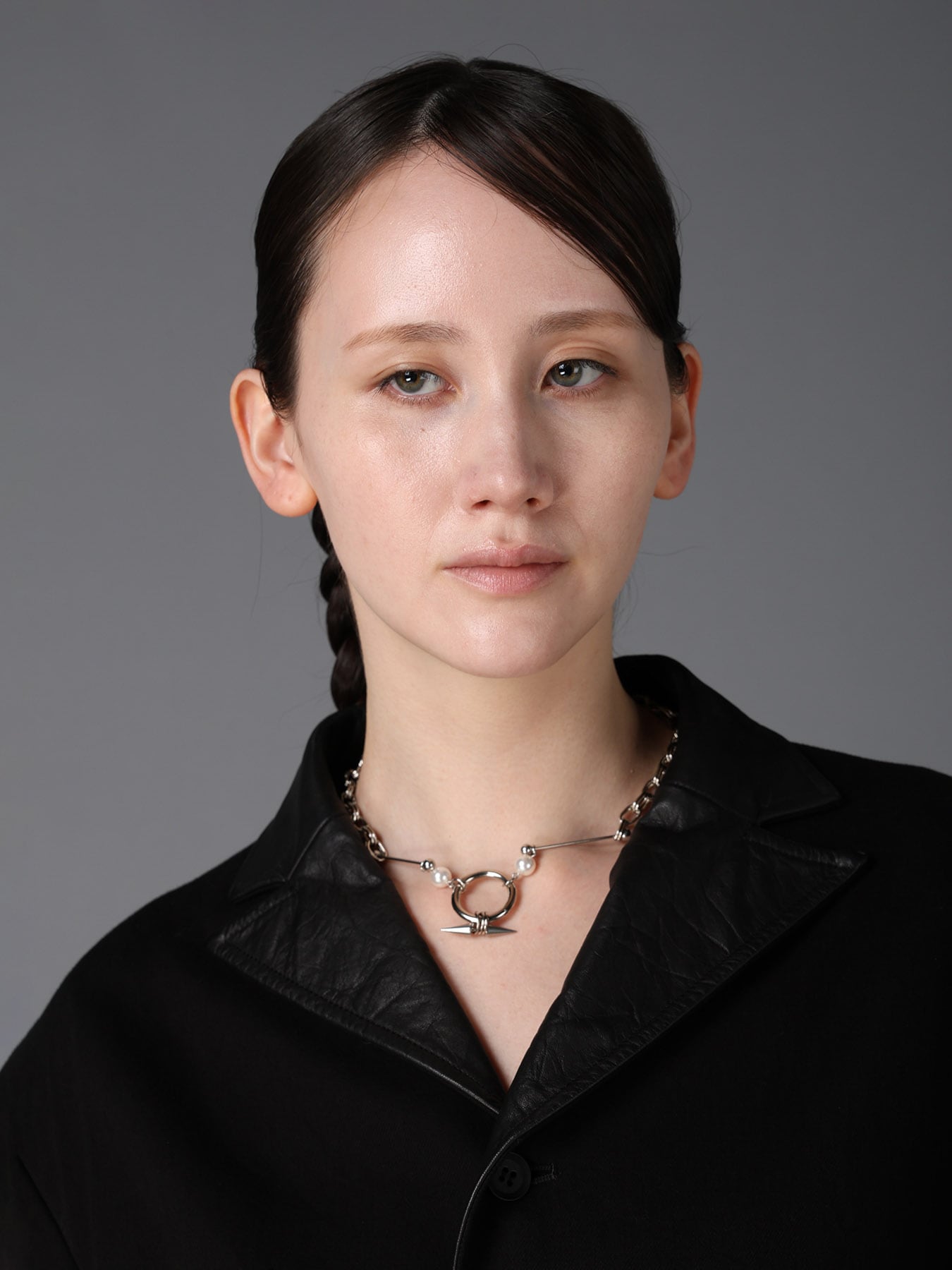 PIERCED PEARL NECKLACE