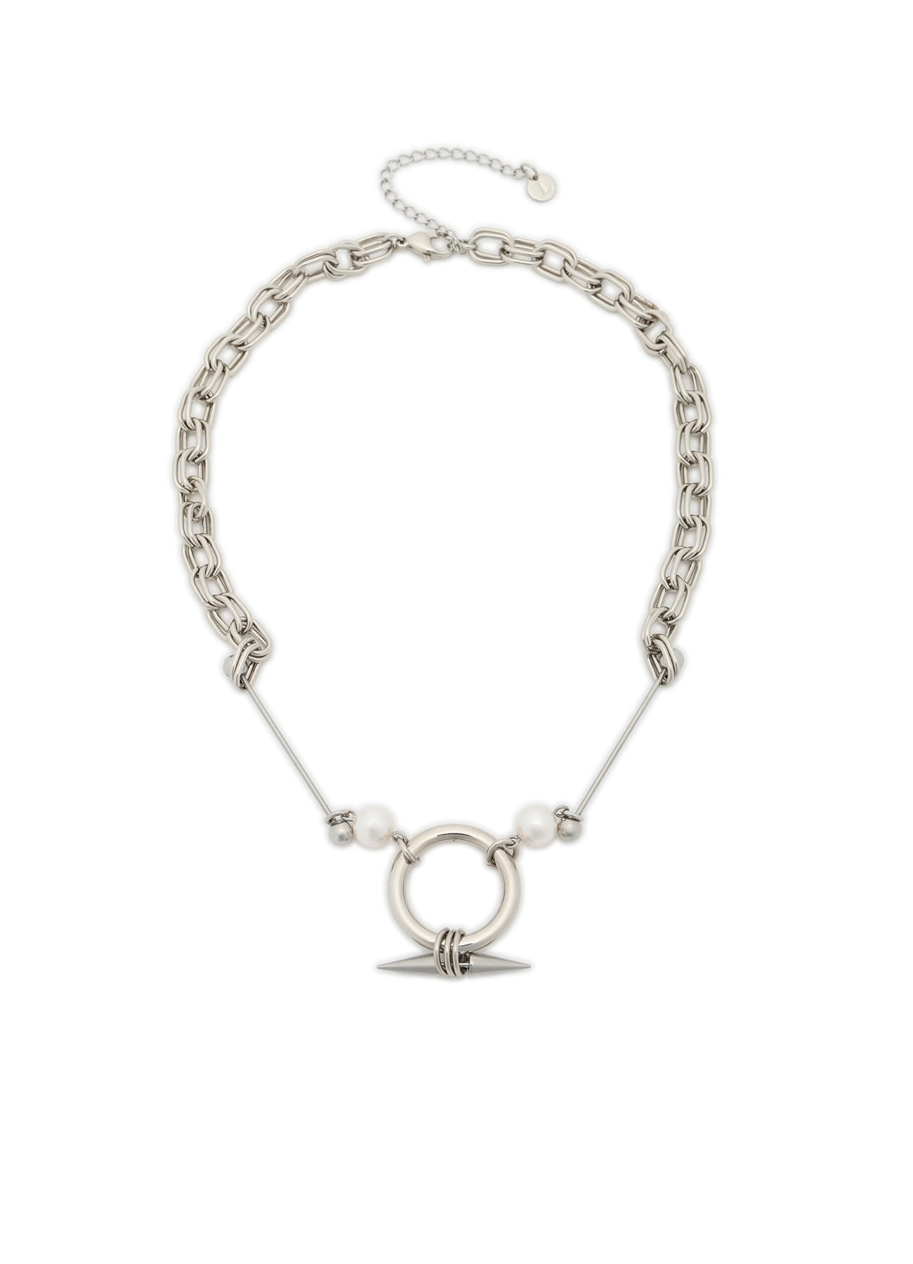 PIERCED PEARL NECKLACE