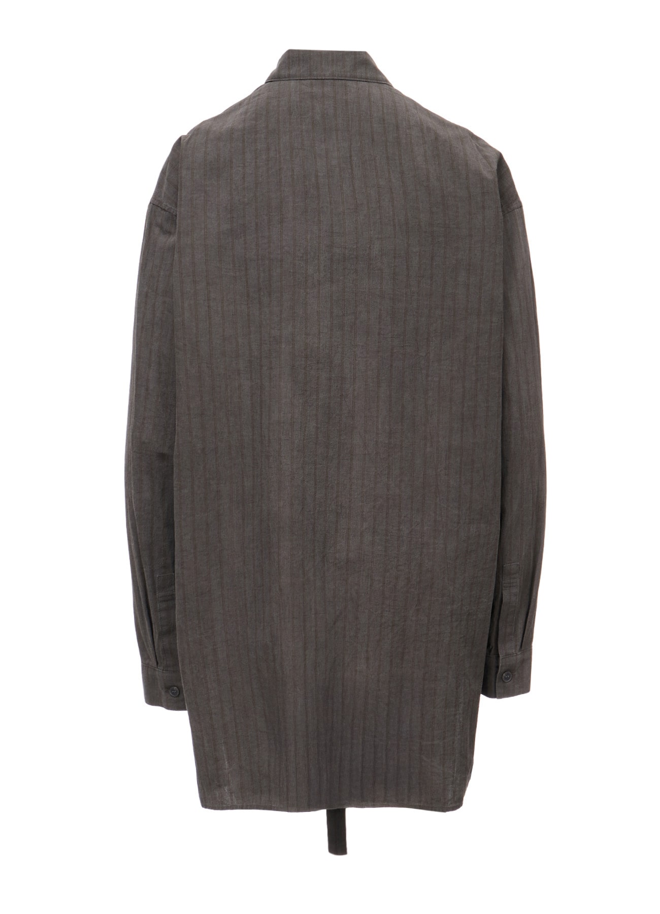 INK DYED STRIPE FRONT TAPE DETAIL BLOUSE