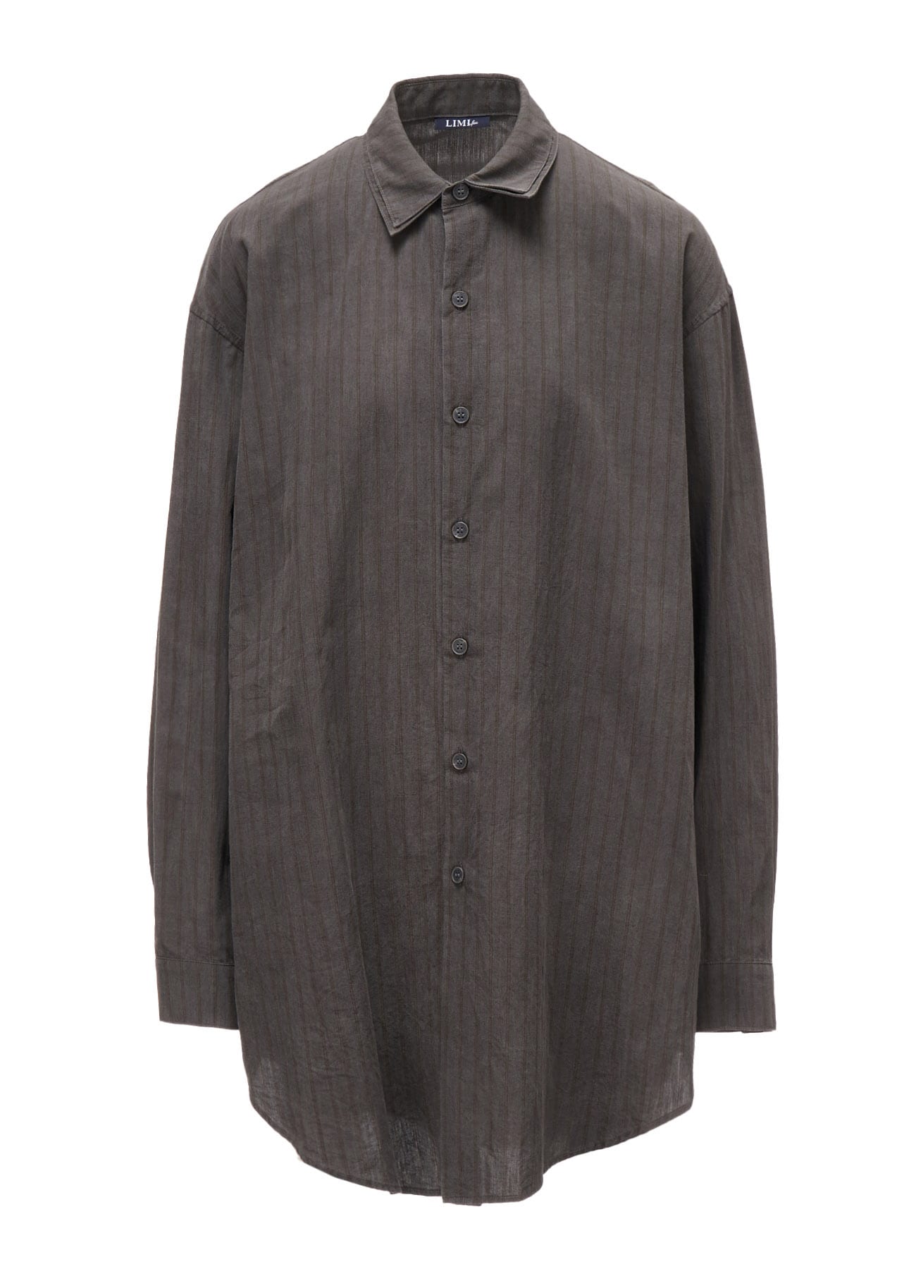 INK DYED STRIPE DOUBLE COLLAR SHIRT