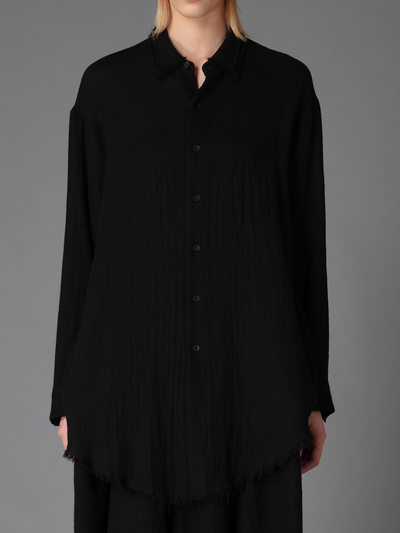 W/ VIYELLA DOUBLE COLLAR SHIRT(S Black): LIMI feu｜THE SHOP YOHJI