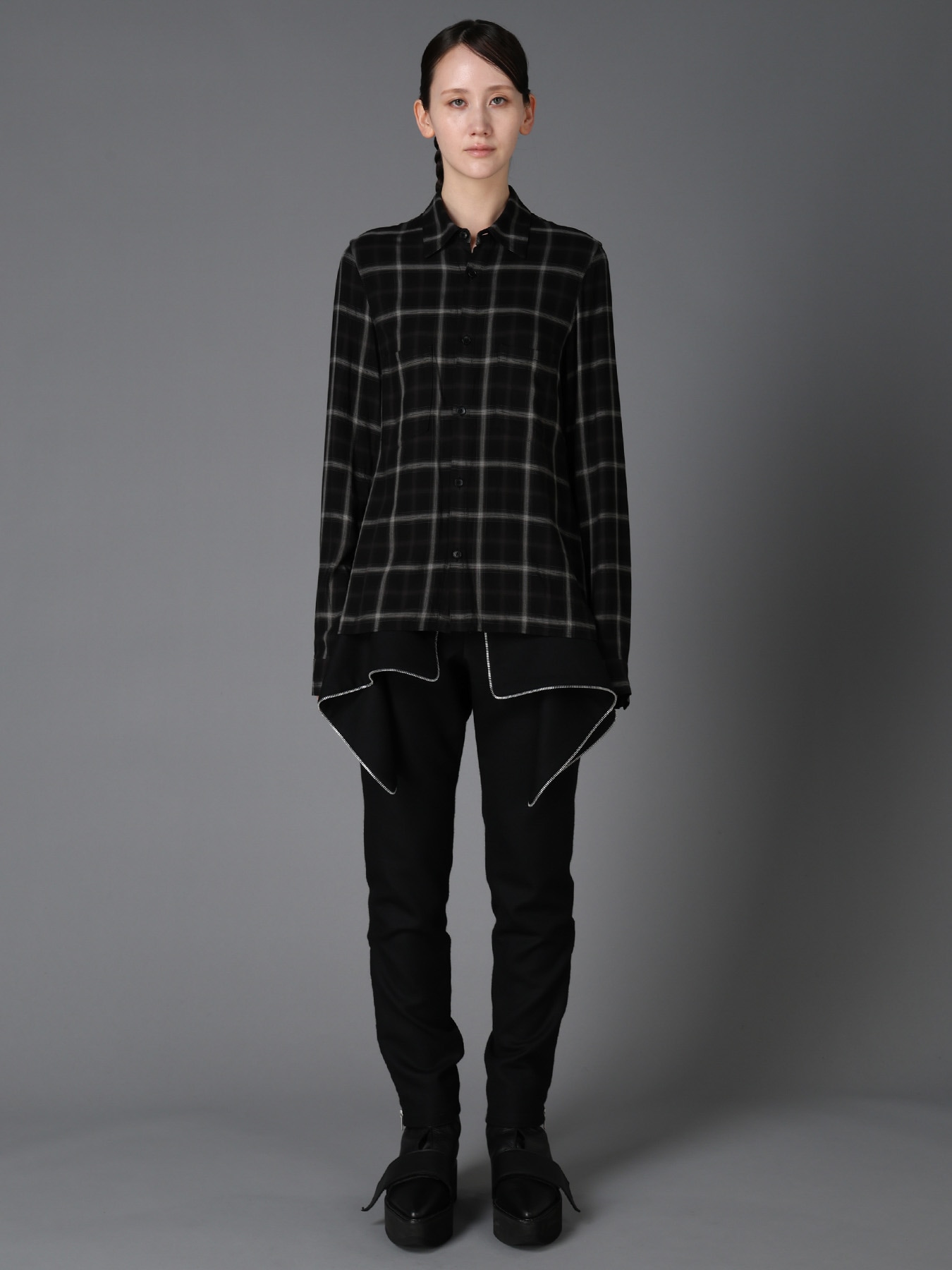 RAYON PLAID CHEST POCKET SHIRT