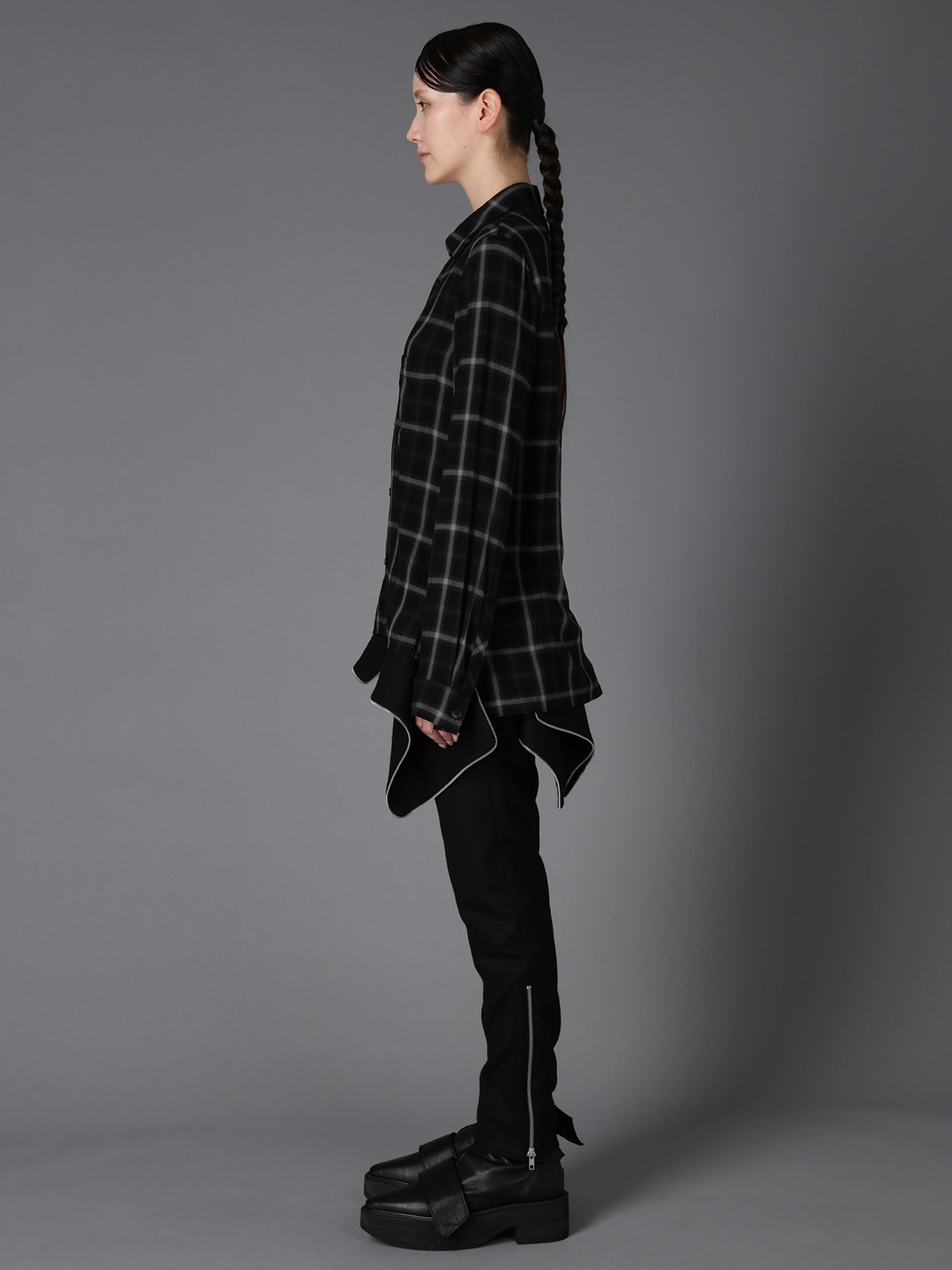 RAYON PLAID CHEST POCKET SHIRT