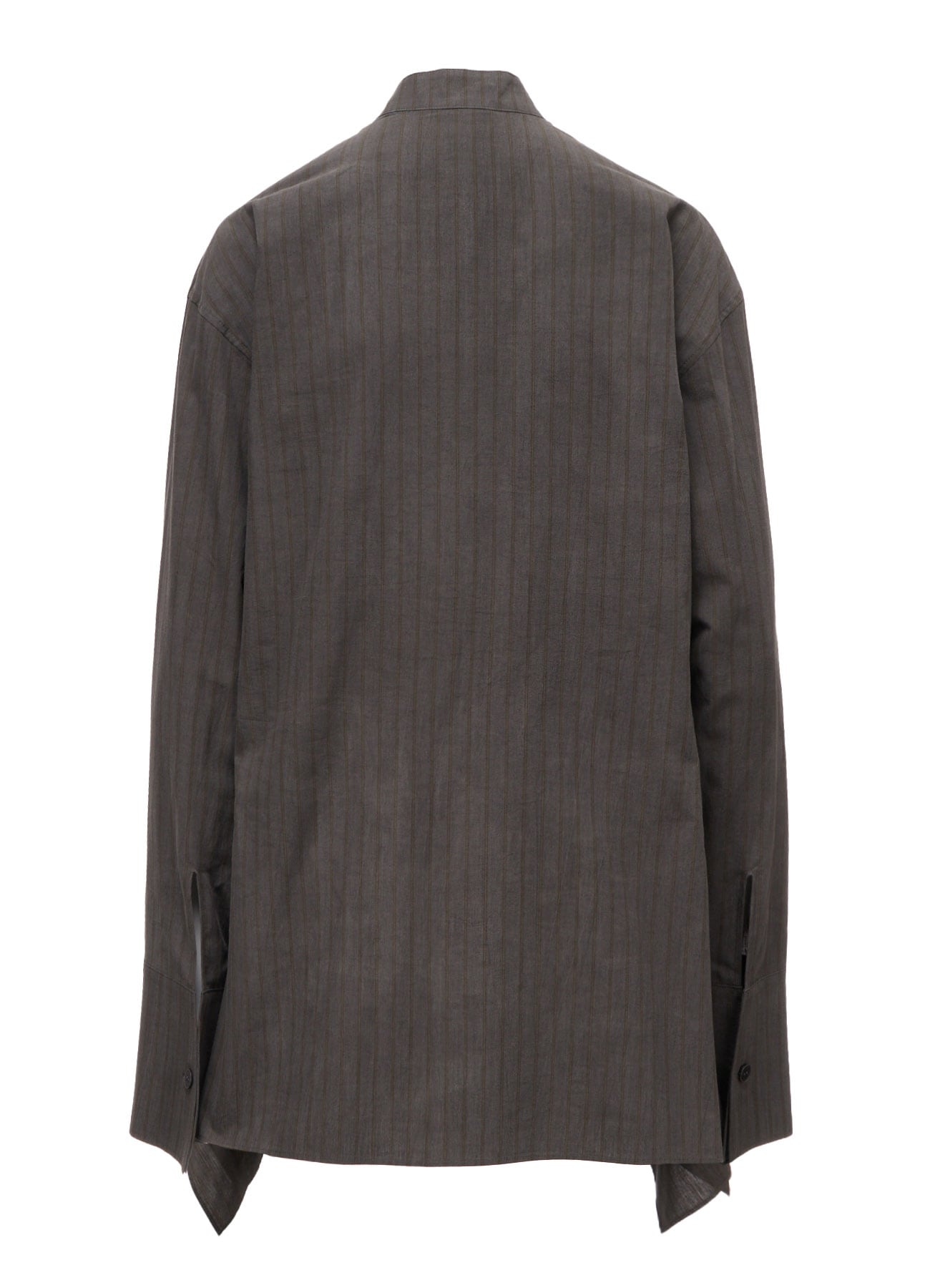 INK DYED STRIPE STAND COLLAR BLOUSE