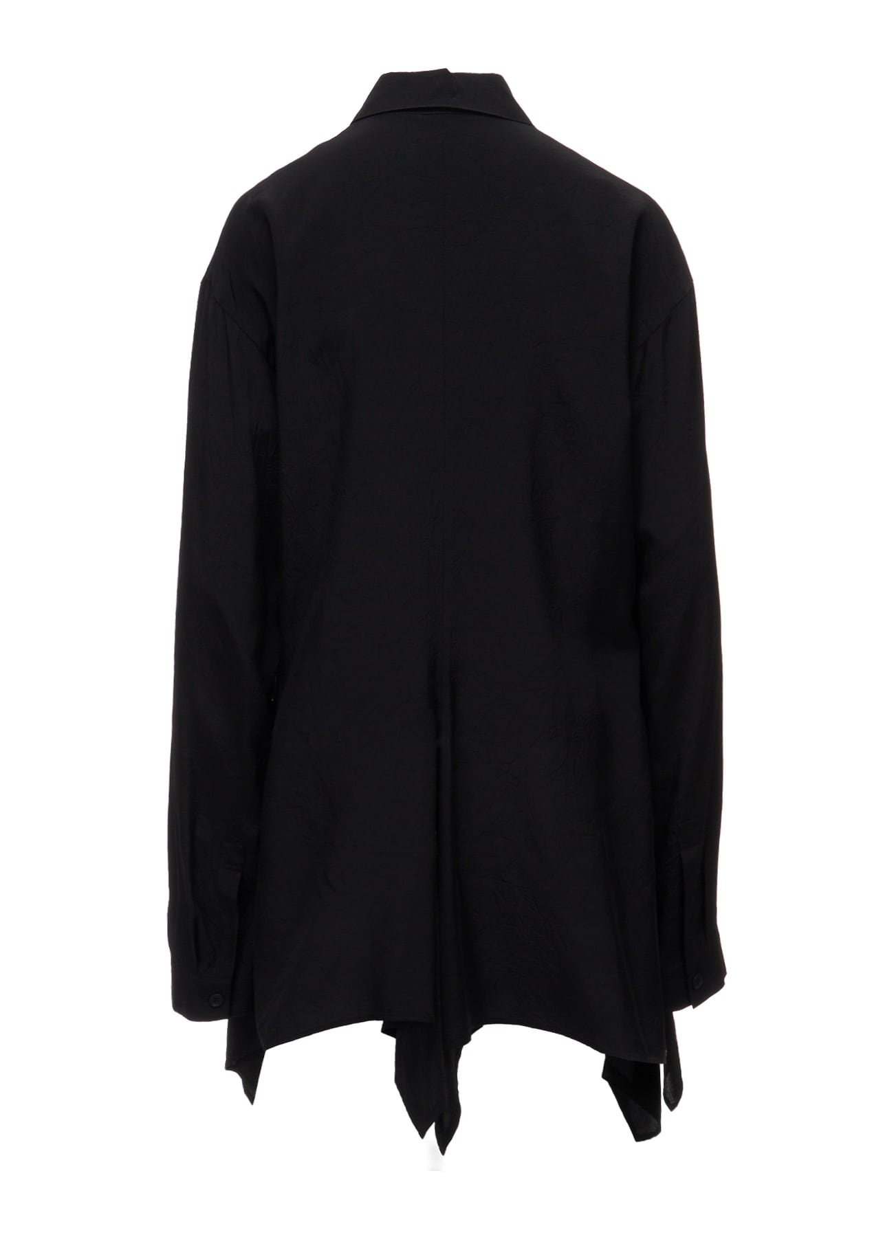 WRINKLED PLAIN WEAVE  FLARED PANEL BLOUSE