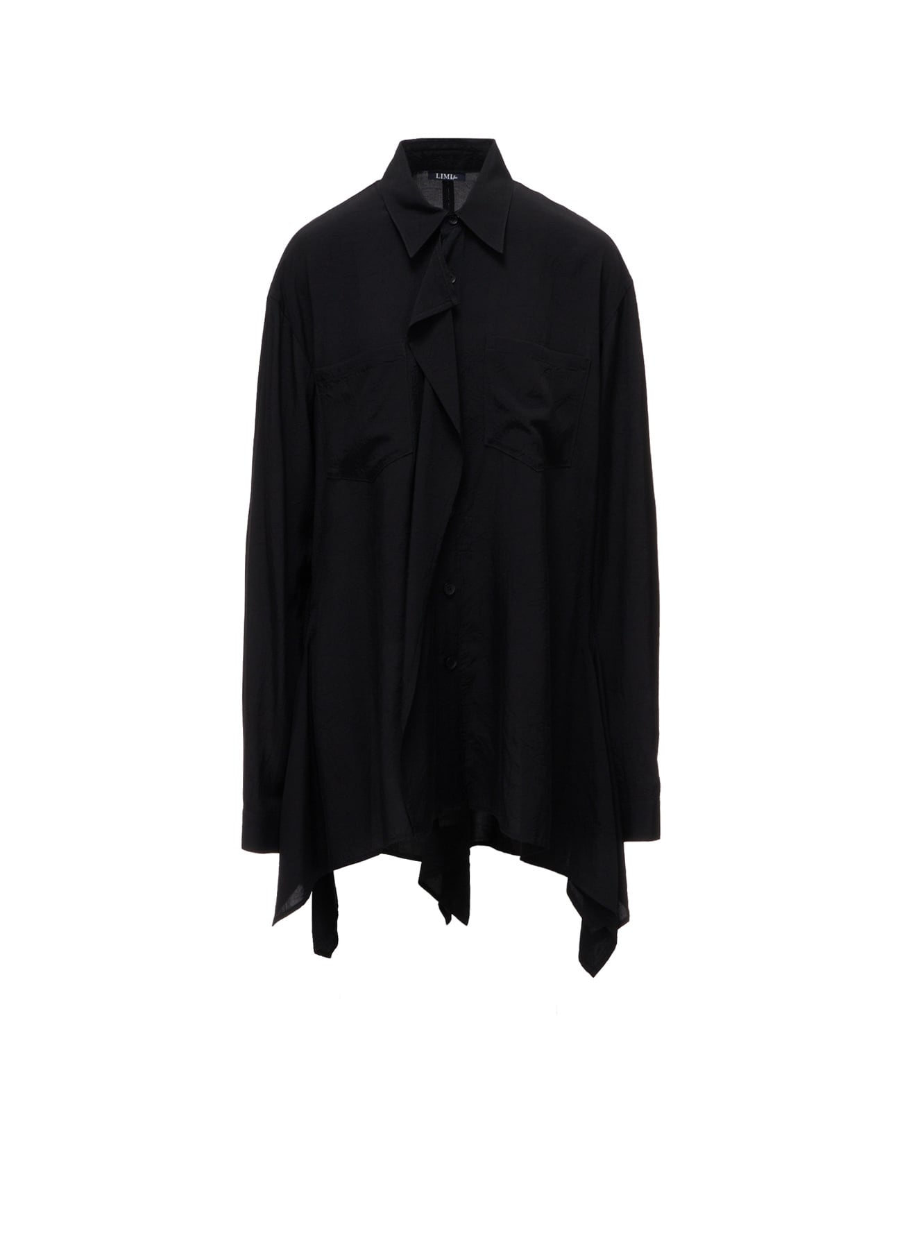 WRINKLED PLAIN WEAVE  FLARED PANEL BLOUSE