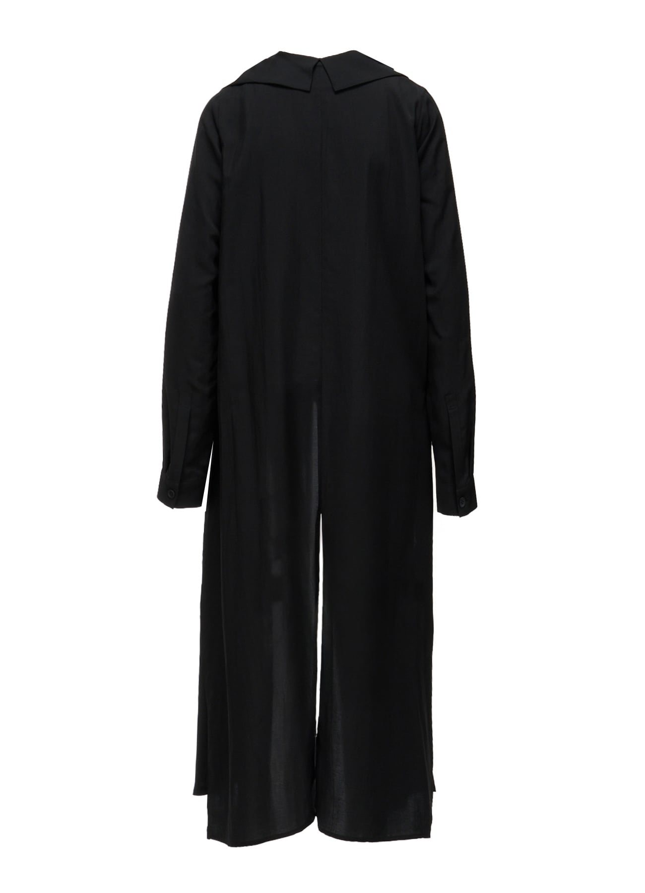 HIGH TWIST GABARDINE LONG DRAPED BLOUSE