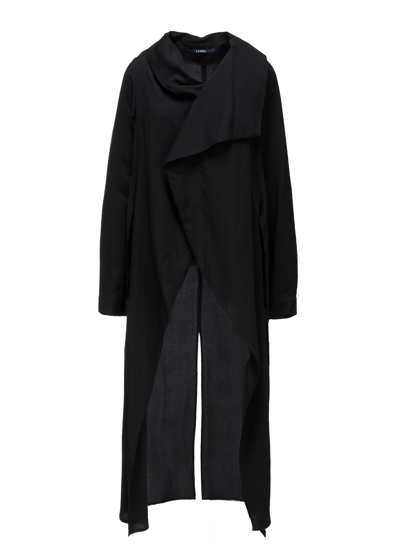 HIGH TWIST GABARDINE LONG DRAPED BLOUSE