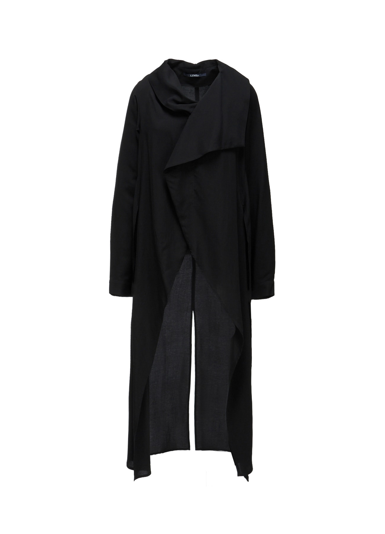 HIGH TWIST GABARDINE LONG DRAPED BLOUSE