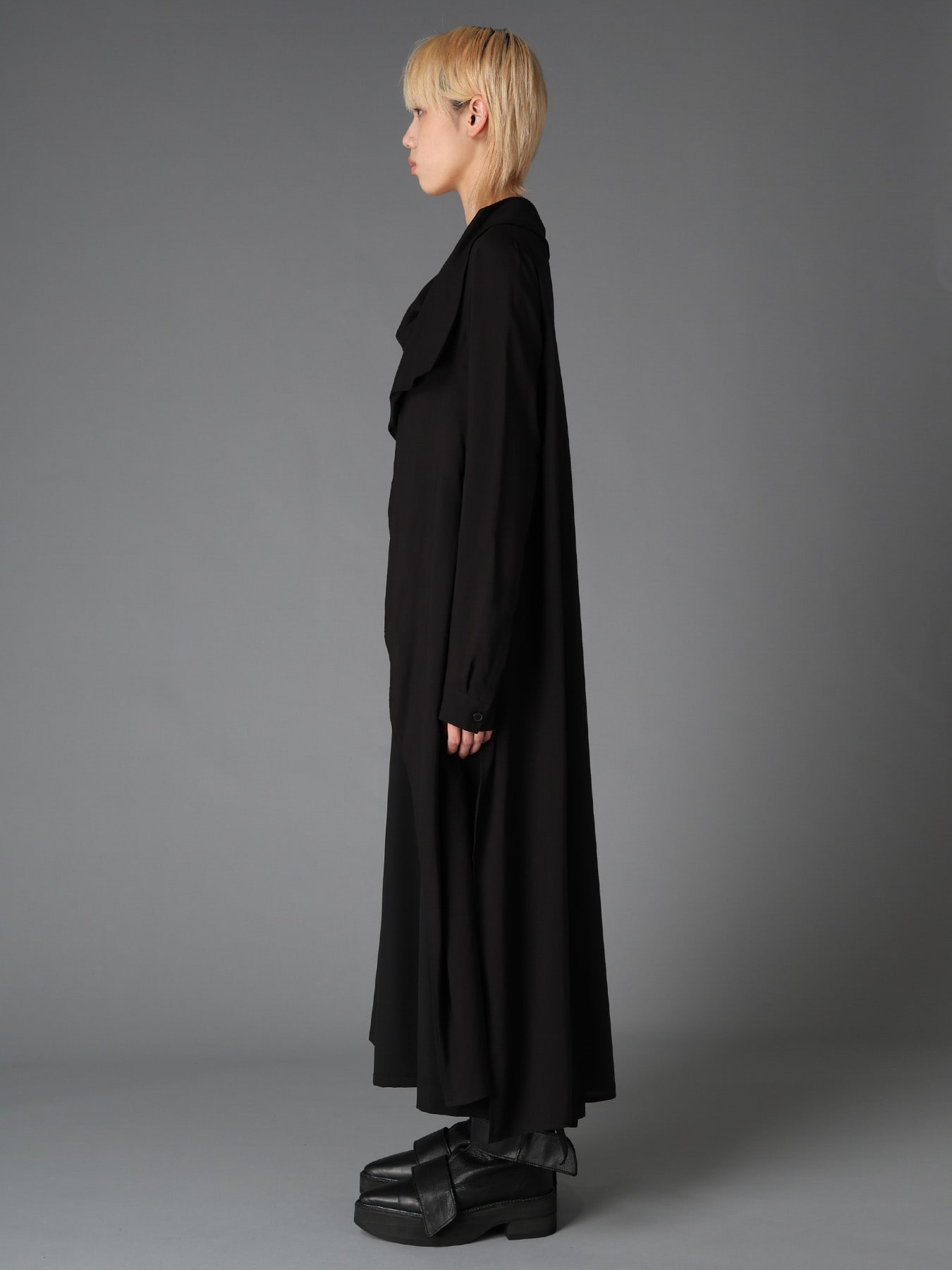 SOFT LAWN  LONG DRAPED BLOUSE