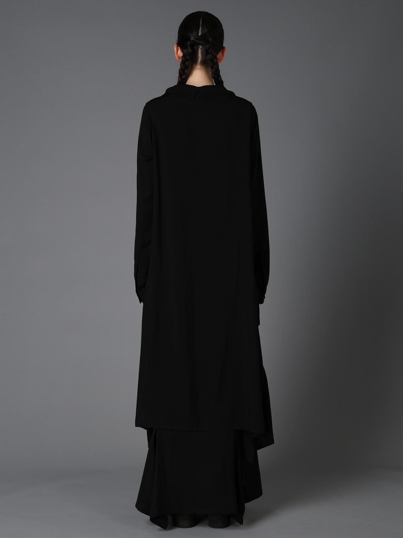 HIGH TWIST GABARDINE B LONG BLOUSE