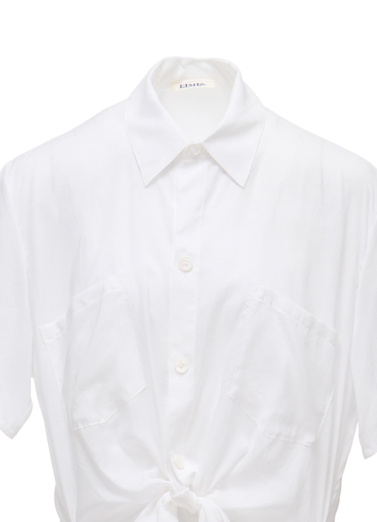 SOFT LAWN FRONT SPLIT LONG SHIRT