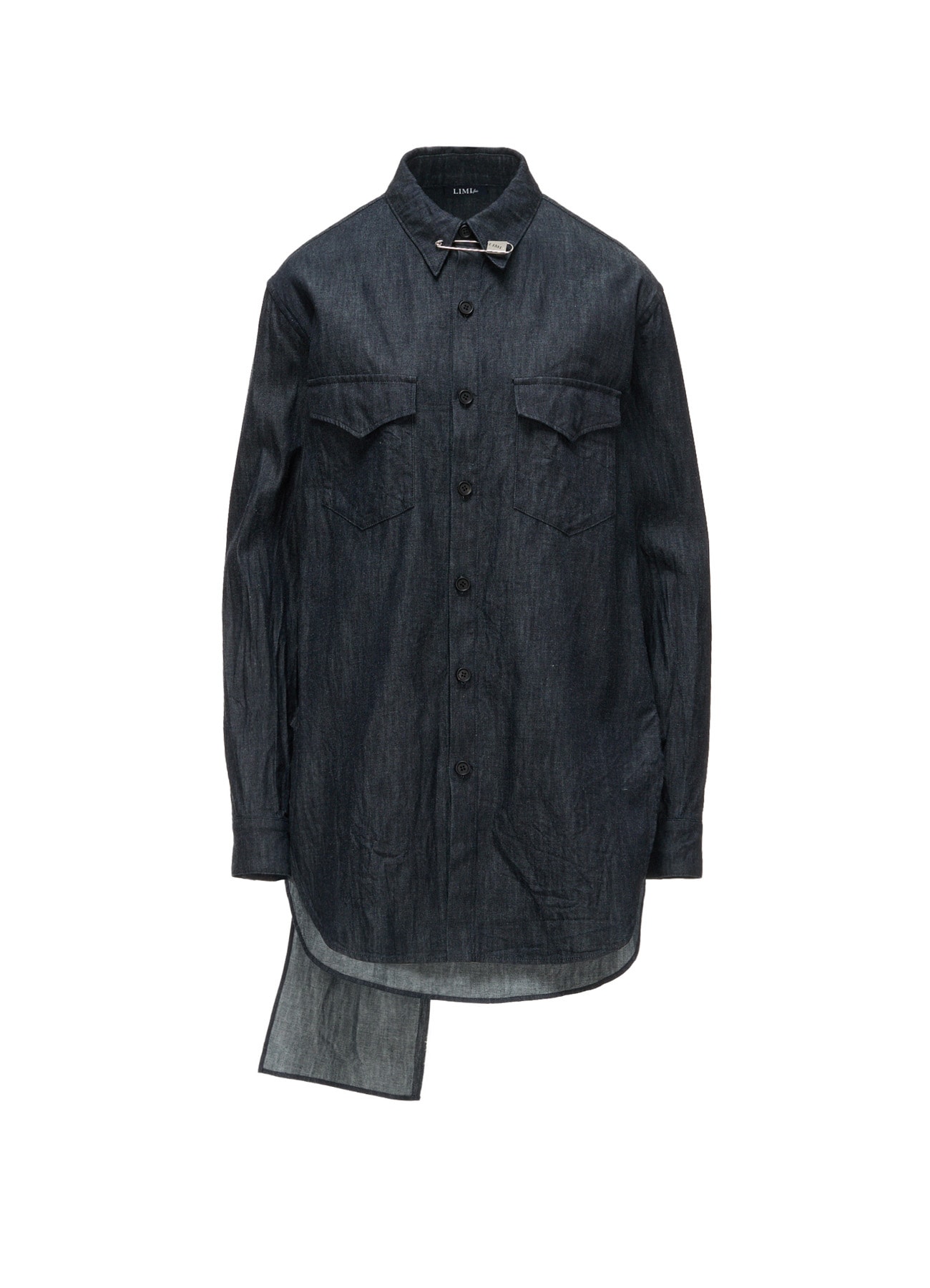 6OZ DENIM PIN BACK DRAPE SHIRT