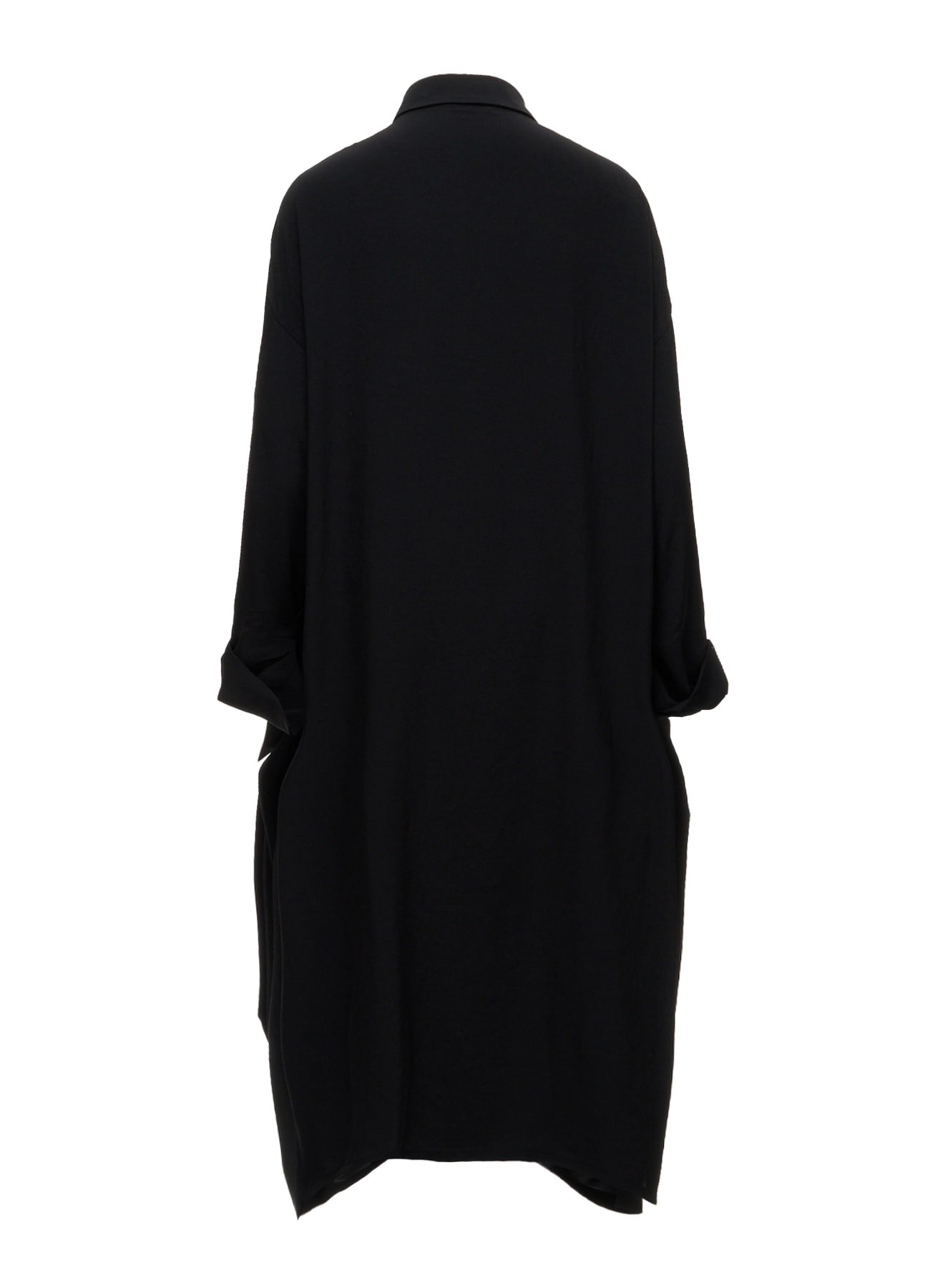 TA/PE CREPE DE CHINE SIDE-TIE LONG BLOUSE