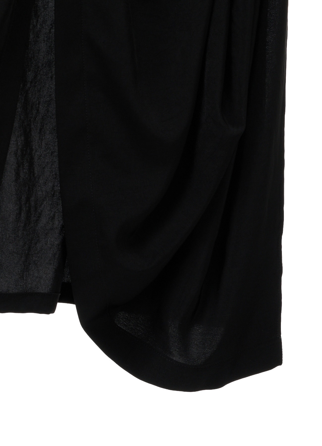TA/PE CREPE DE CHINE SIDE-TIE LONG BLOUSE