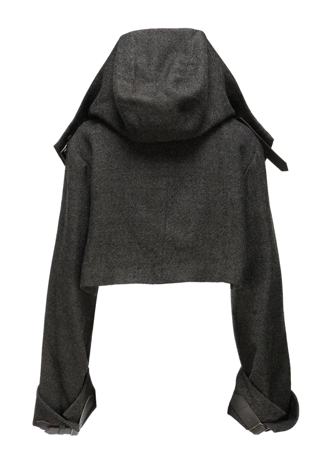 LOW TWIST SERGE BELTED SHORT COAT