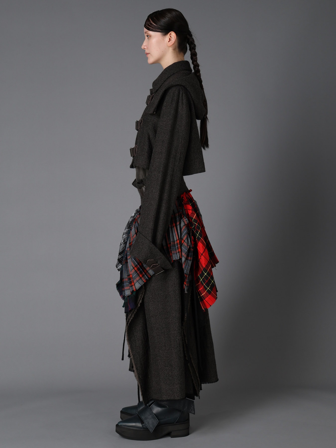LOW TWIST SERGE BELTED SHORT COAT