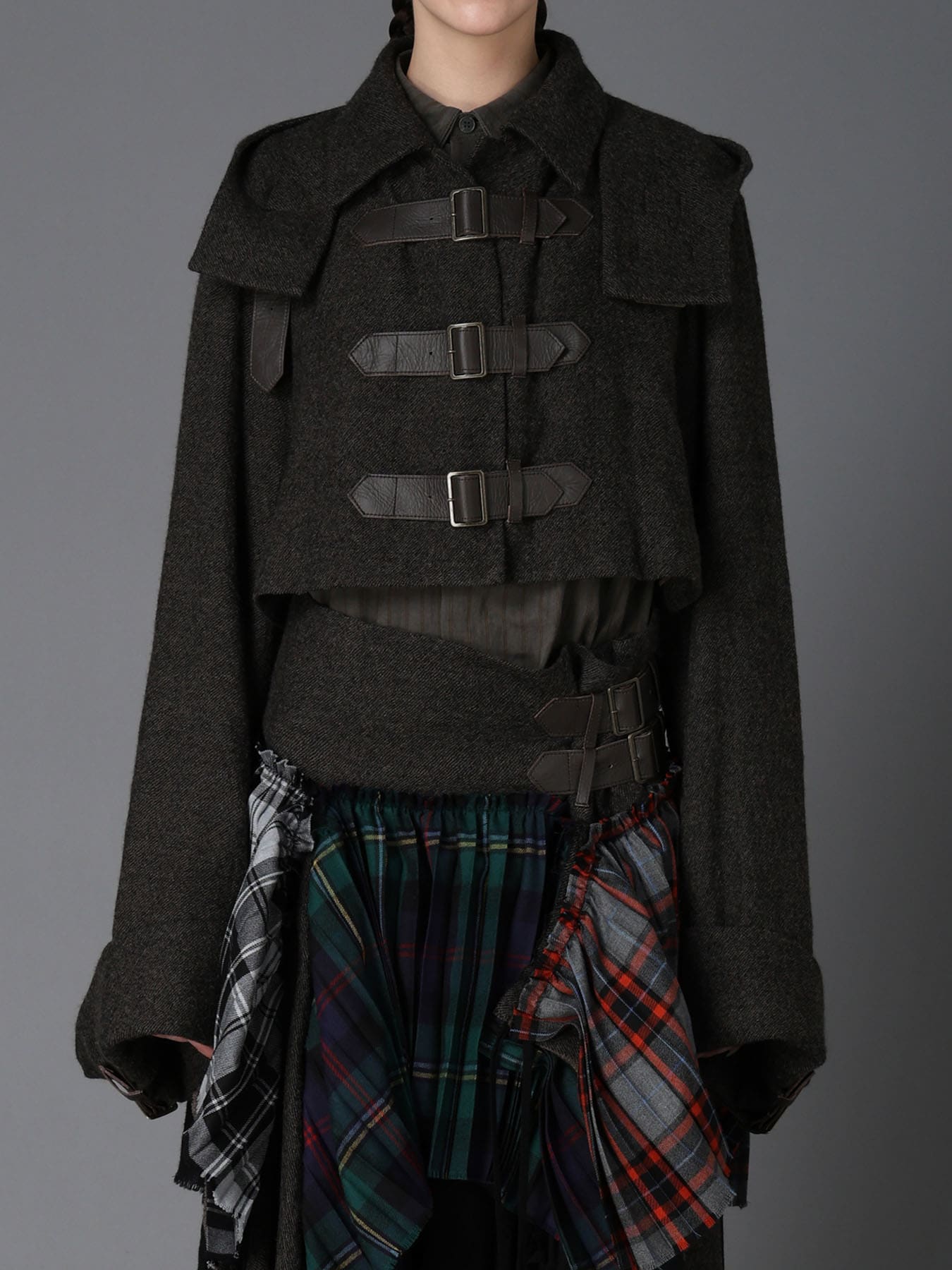 LOW TWIST SERGE BELTED SHORT COAT