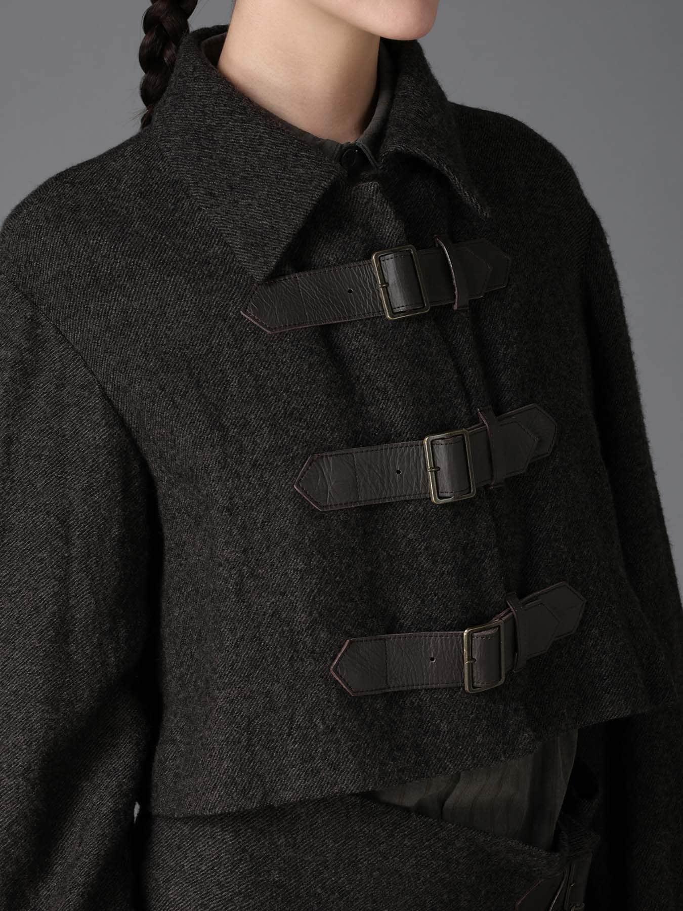 LOW TWIST SERGE BELTED SHORT COAT