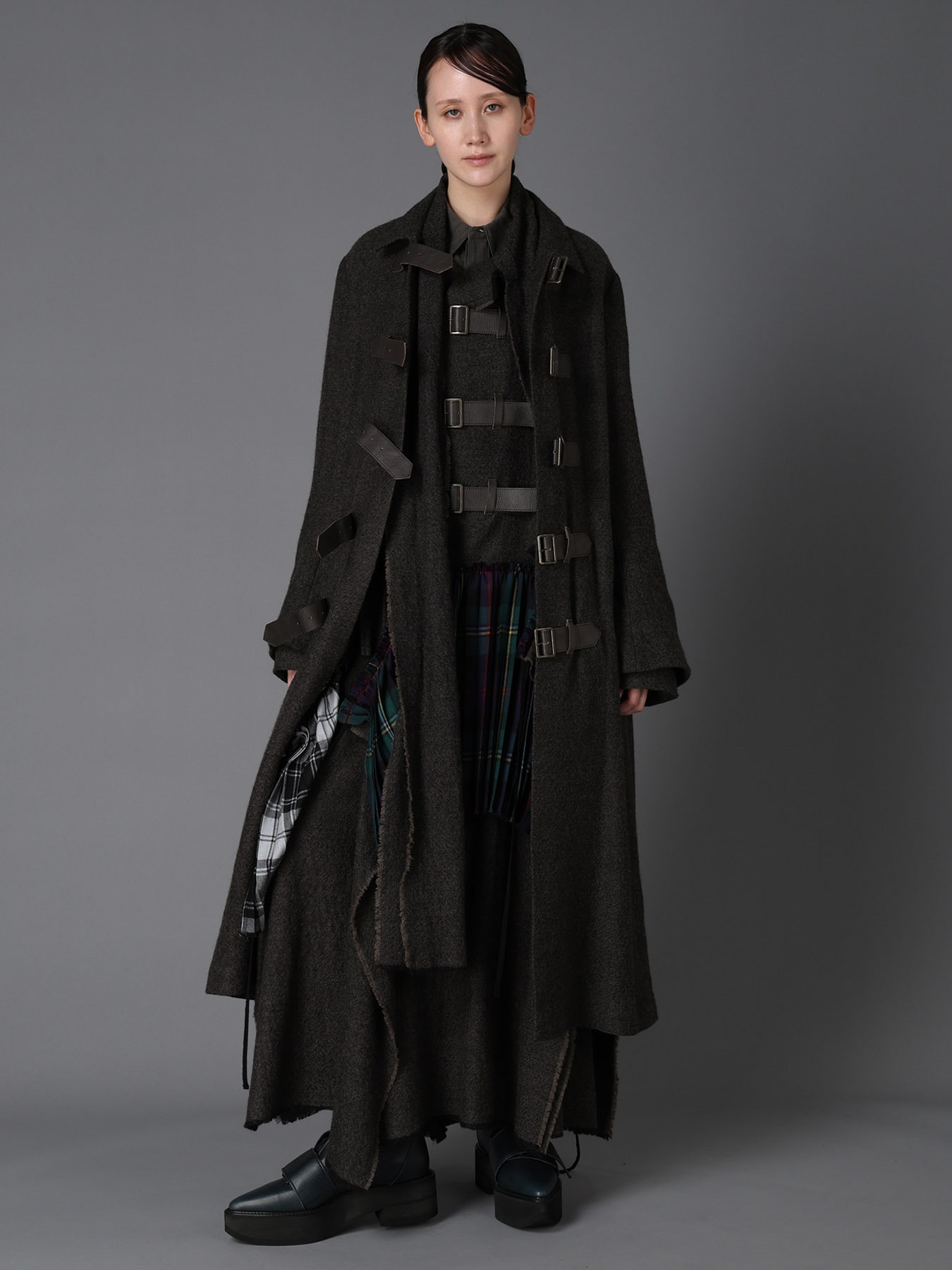 LOW TWIST SERGE BELTED LONG COAT