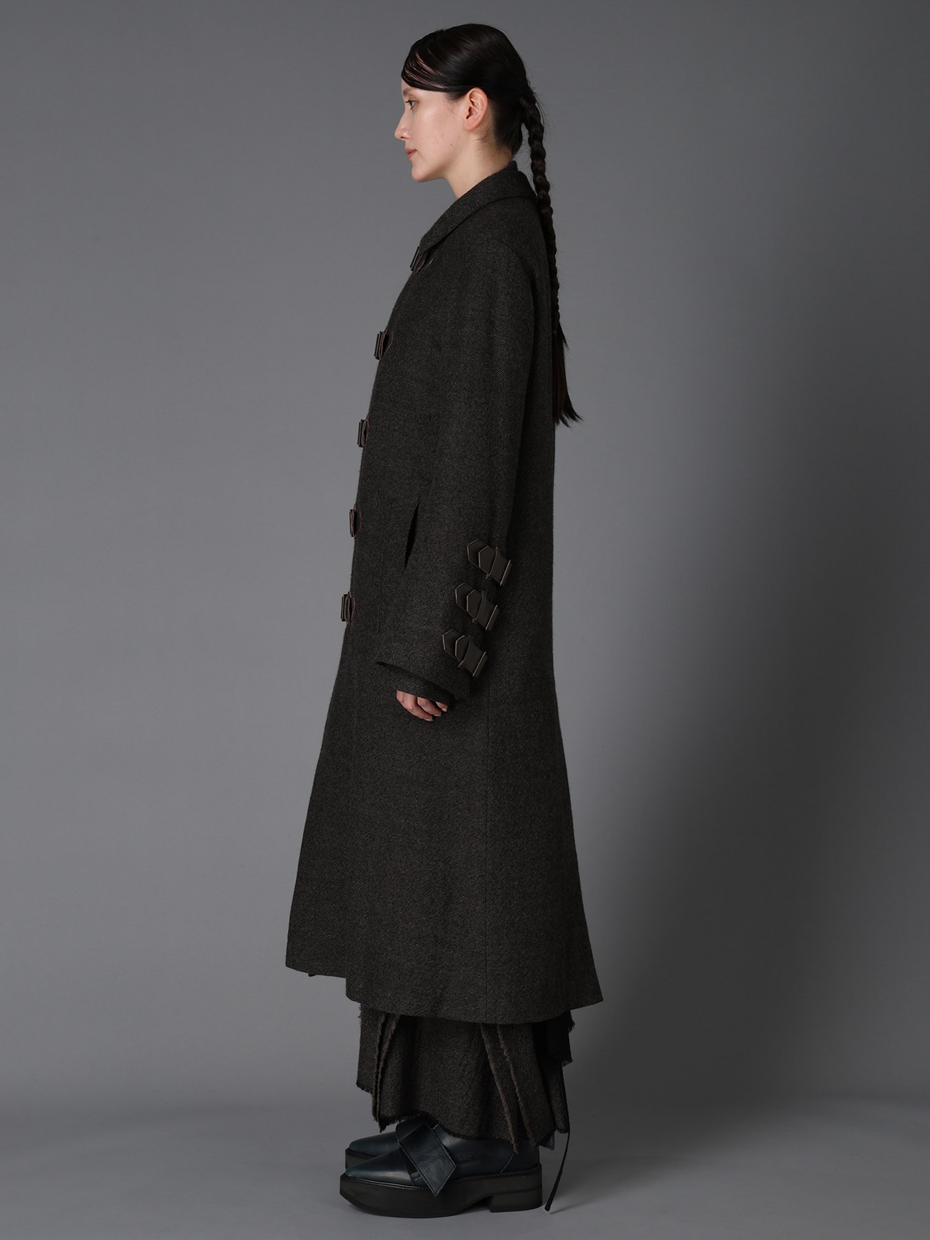 LOW TWIST SERGE BELTED LONG COAT