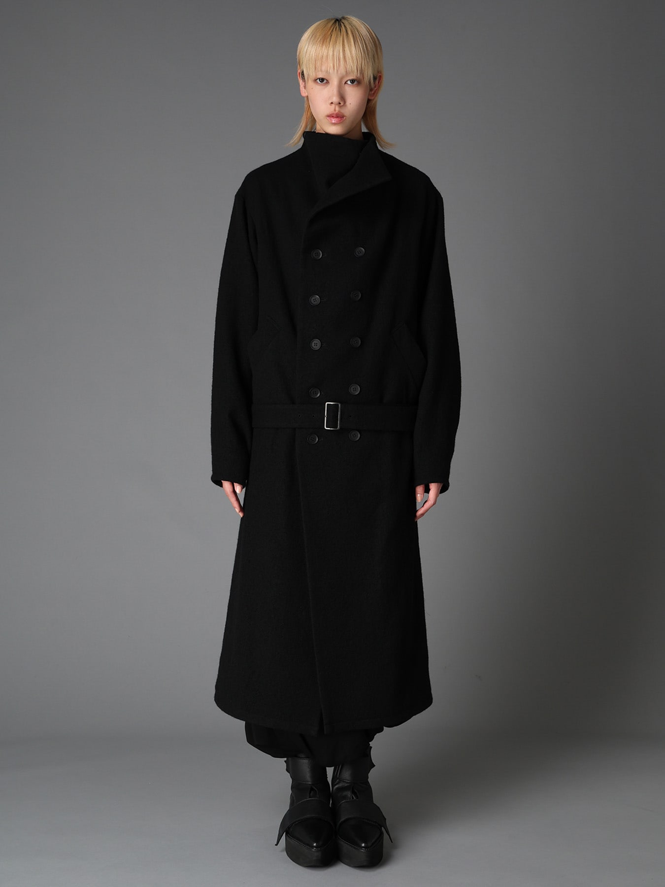 SHRINK SERGE KIMONO SLEEVE COAT