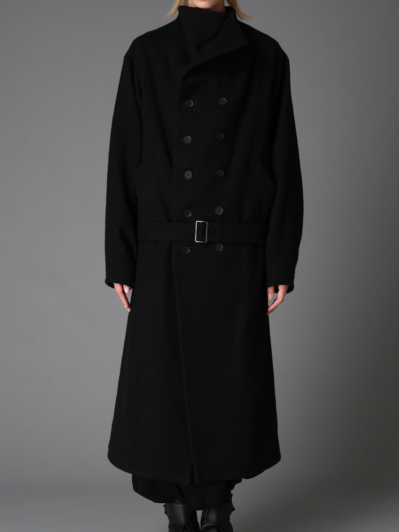 SHRINK SERGE KIMONO SLEEVE COAT