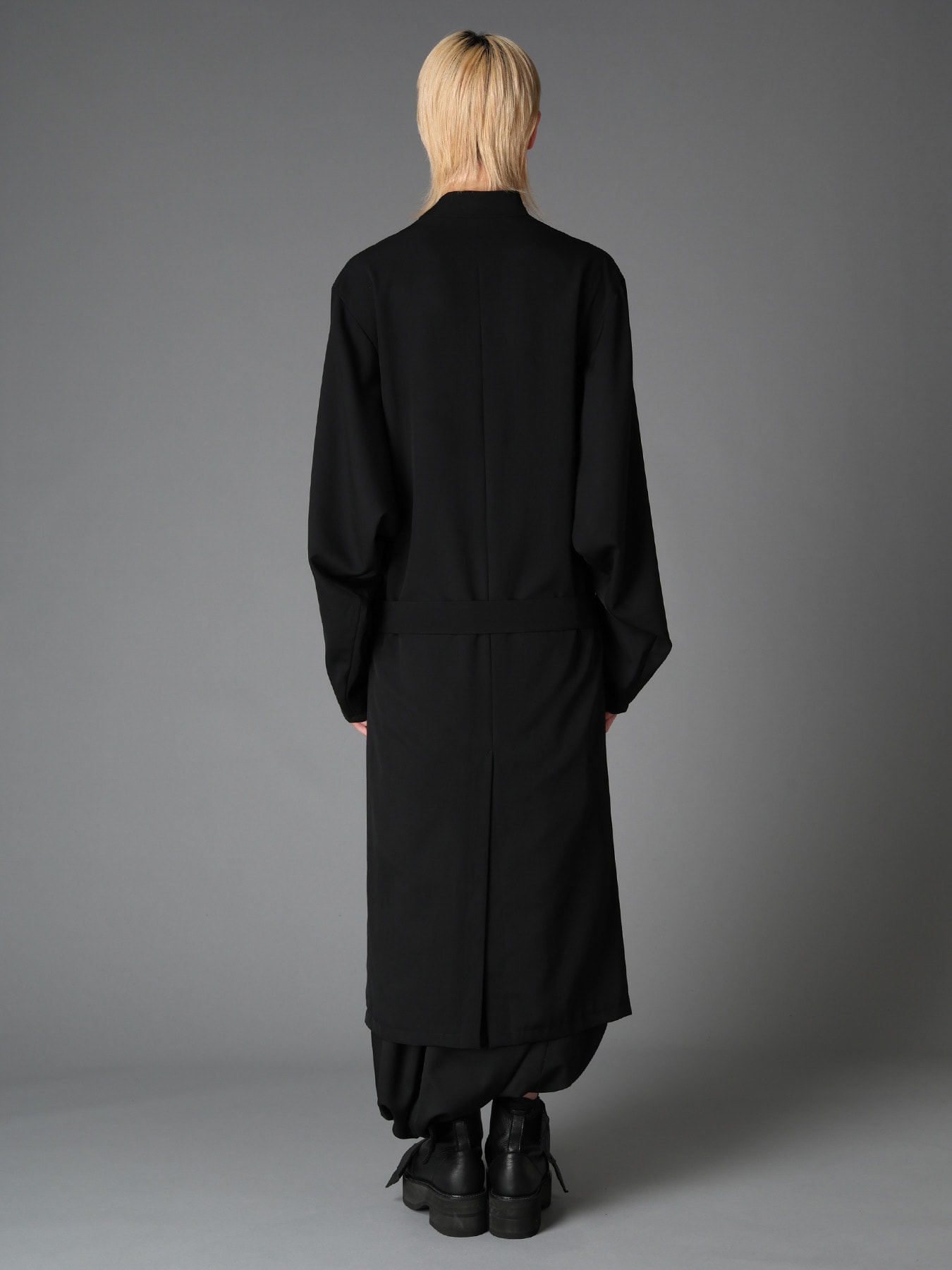 WOOL GABARDINE  KIMONO SLEEVE COAT