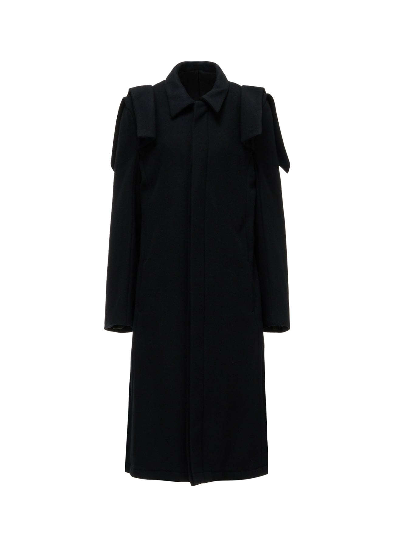 LIGHT MOSSER  PANELED SHOULDER COAT