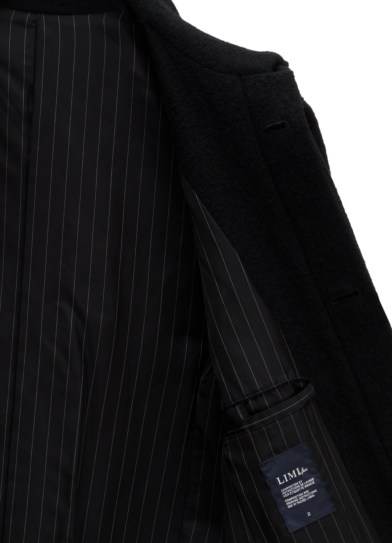 SHRINK SERGE PANELED SHOULDER COAT