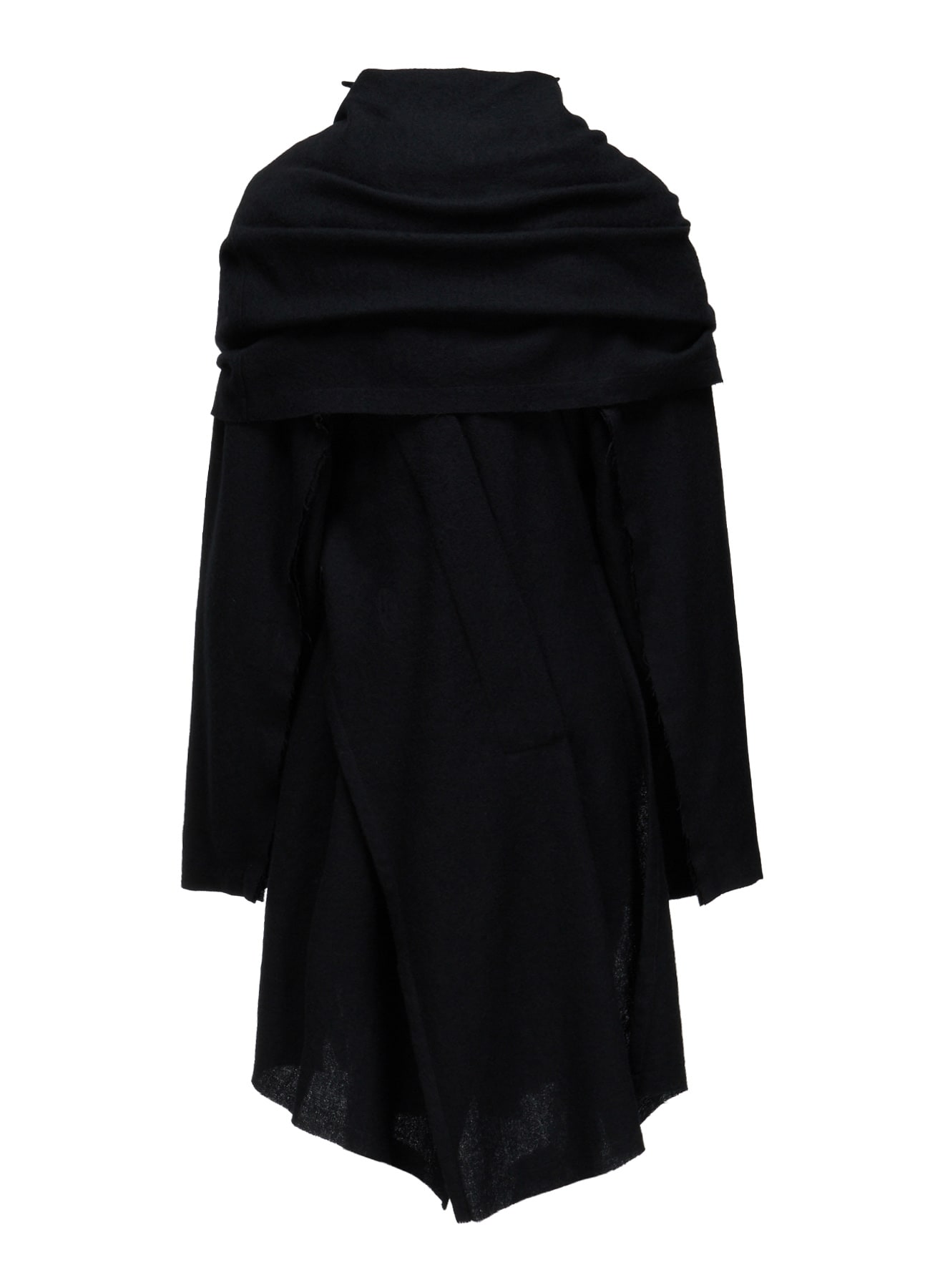 HERRINGBONE SCARF COLLAR COAT