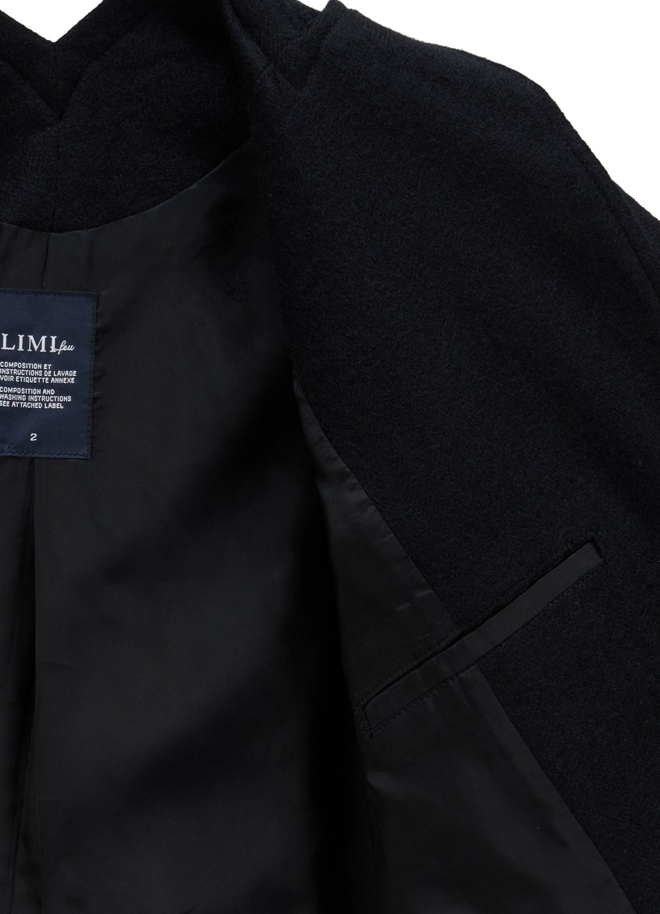 HERRINGBONE SCARF COLLAR COAT