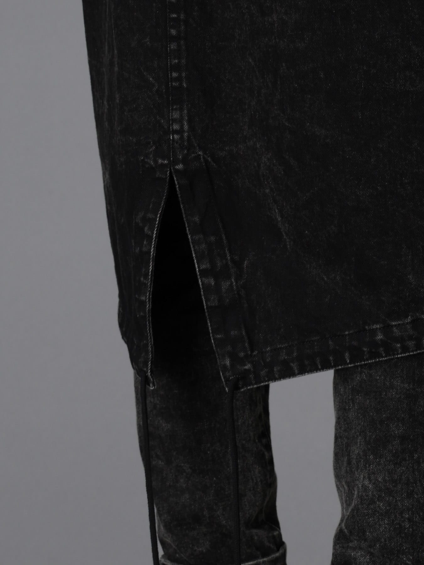 CHEMICAL BLEACHED DENIM MODS COAT