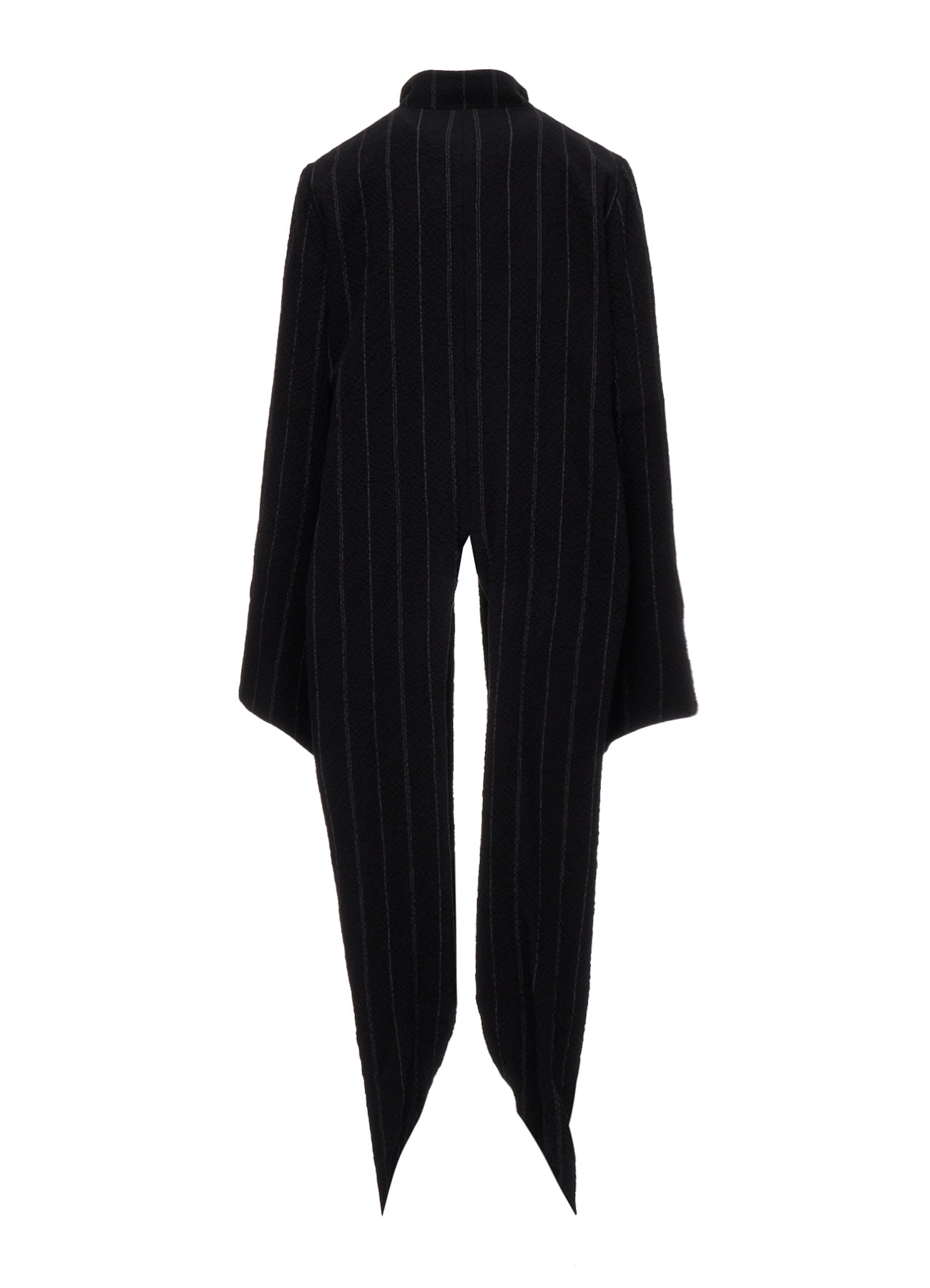 C/W STRIPE  BELTED LONG SLIT COAT