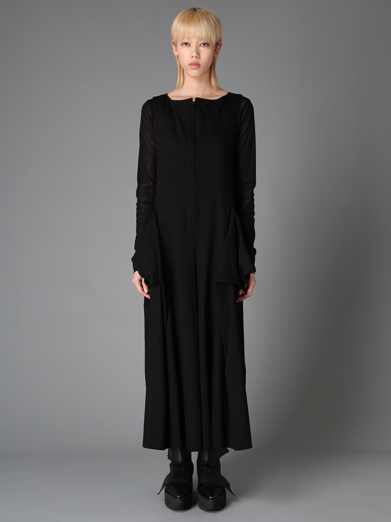 BK DENIM DRAPED POCKET JUMPSUIT