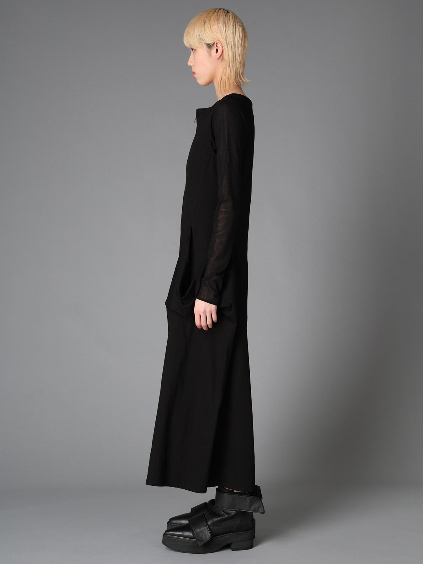 BK DENIM DRAPED POCKET JUMPSUIT