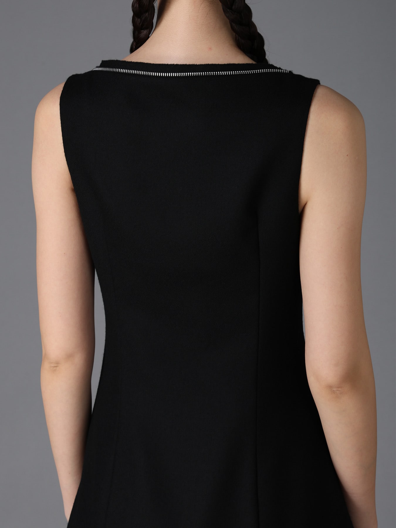 W/ SERGE ZIP PANEL DRESS(S Black): LIMI feu｜THE SHOP YOHJI YAMAMOTO