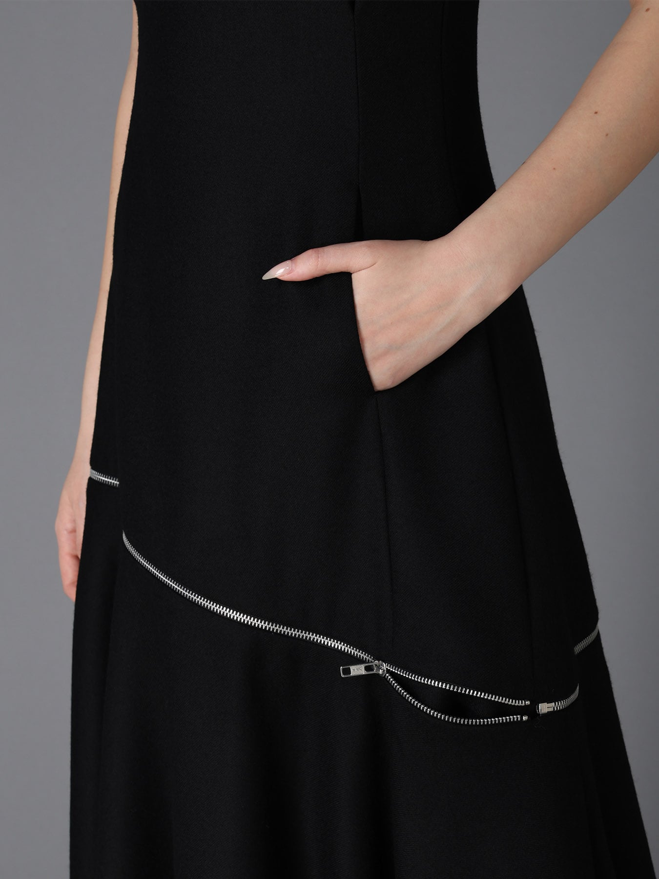 W/ SERGE  ZIP PANEL DRESS