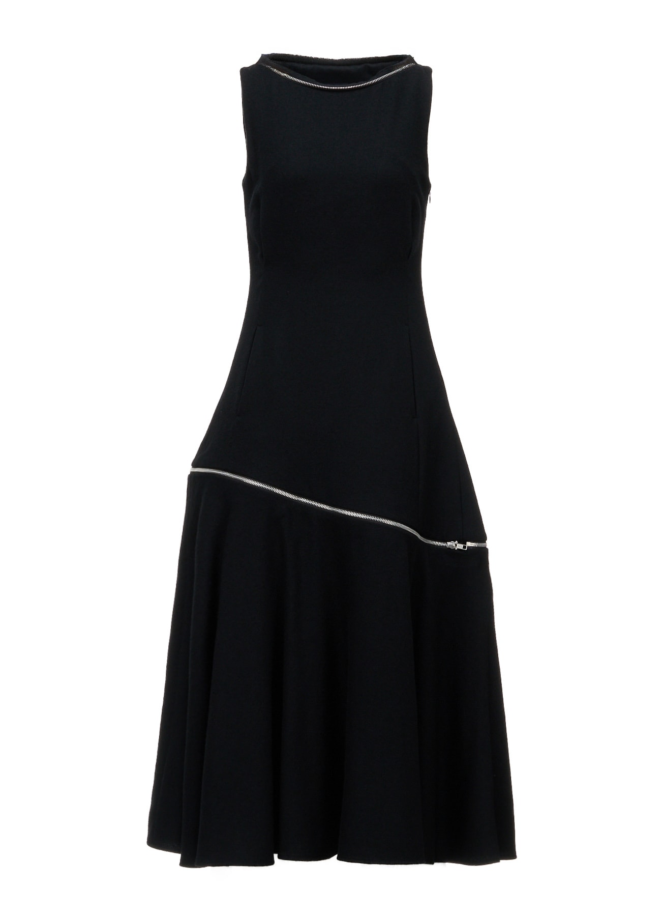 W/ SERGE ZIP PANEL DRESS(S Black): LIMI feu｜THE SHOP YOHJI YAMAMOTO